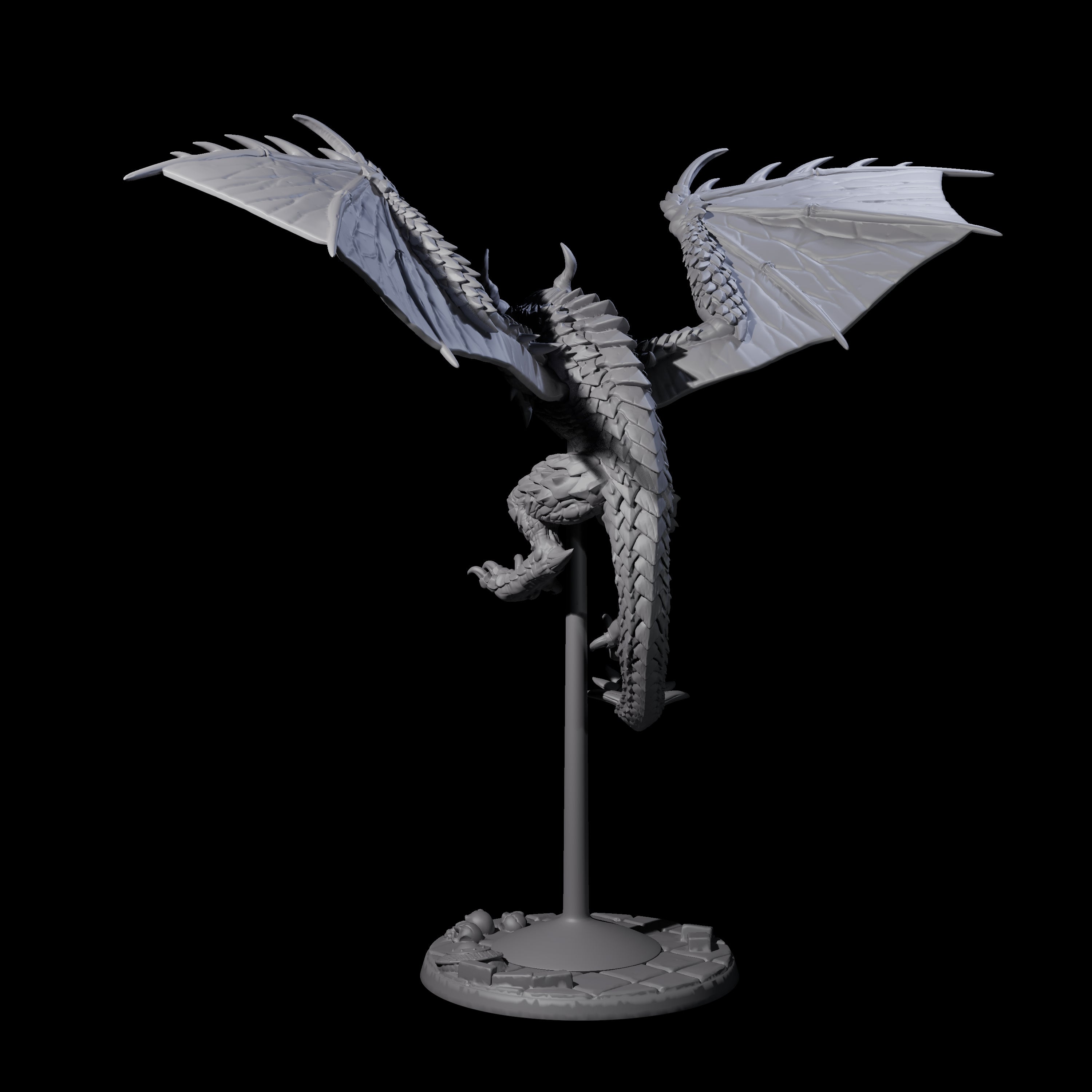 Evil Wyvern B Miniature for Dungeons and Dragons, Pathfinder or other TTRPGs