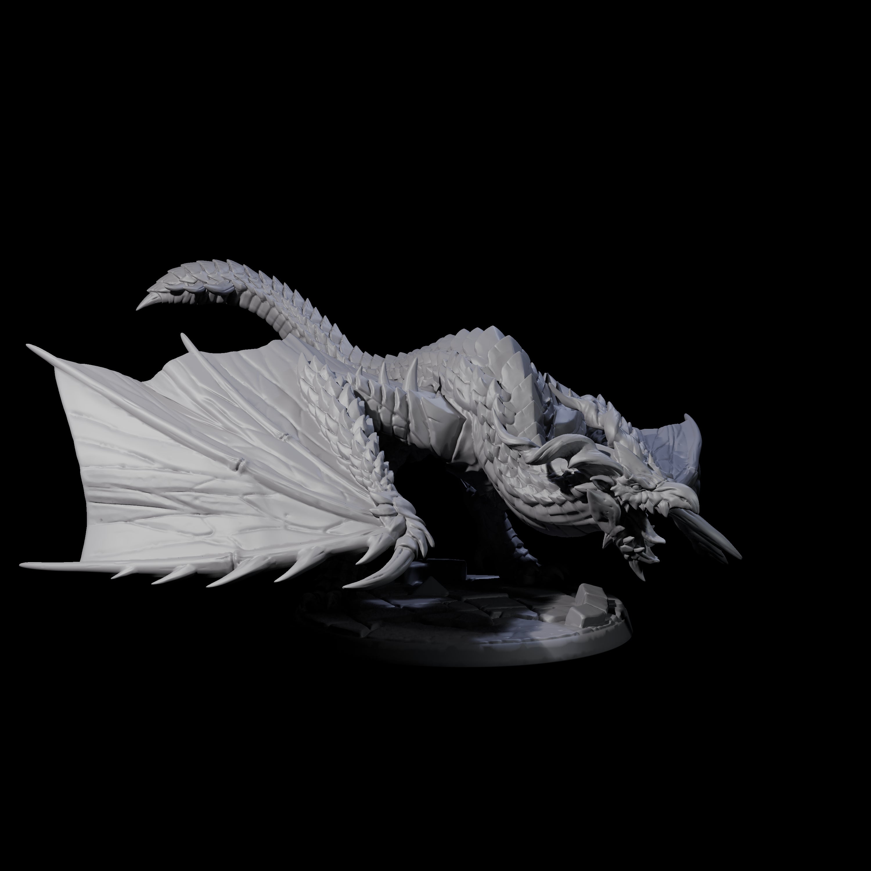 Evil Wyvern C Miniature for Dungeons and Dragons, Pathfinder or other TTRPGs