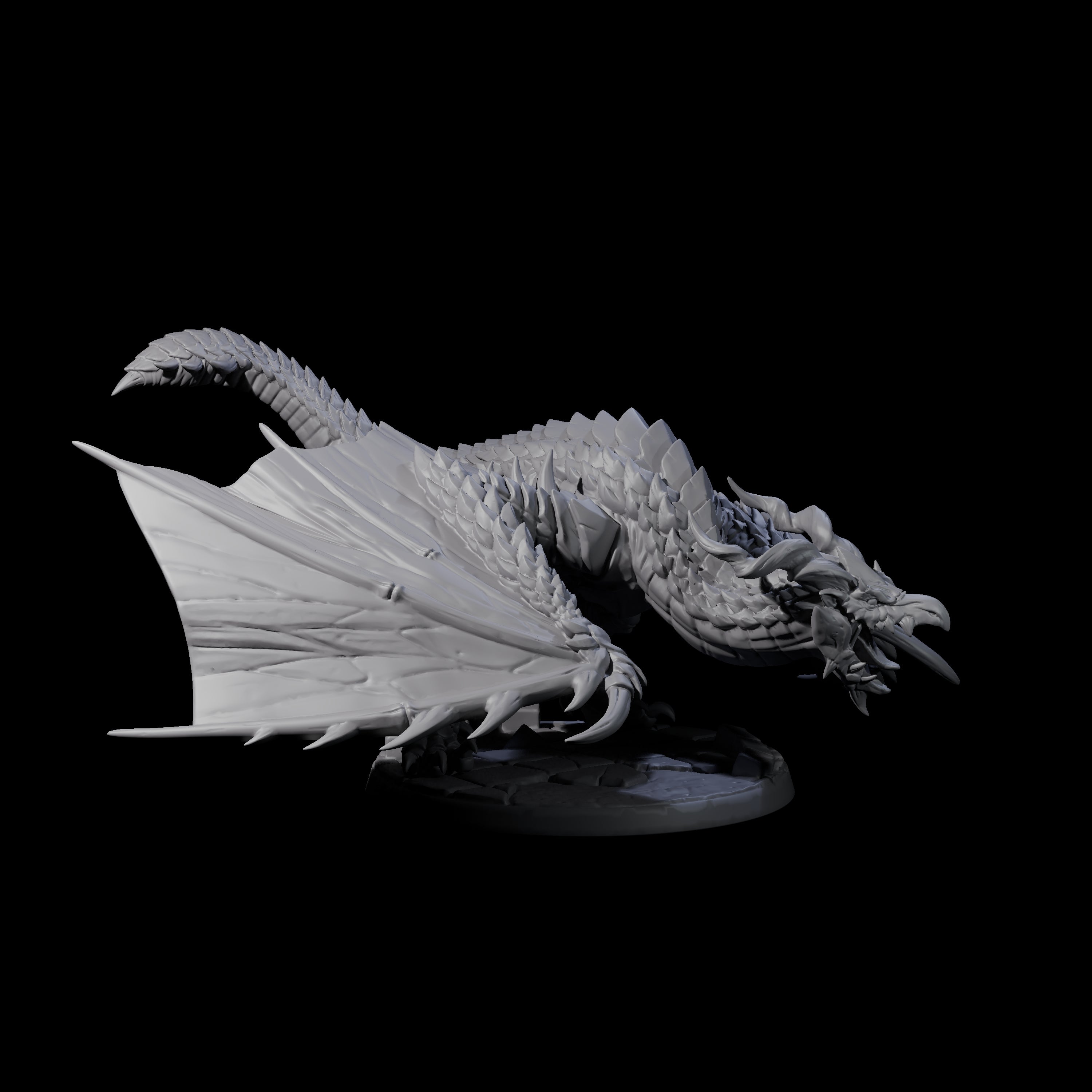 Evil Wyvern C Miniature for Dungeons and Dragons, Pathfinder or other TTRPGs