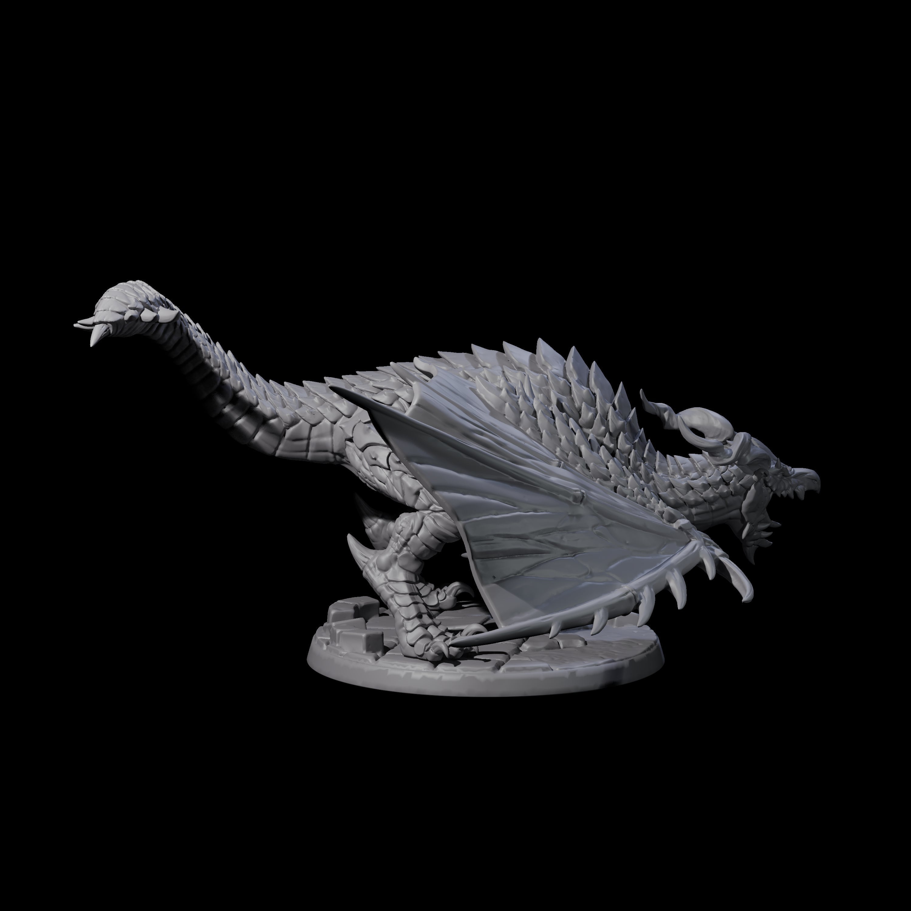 Evil Wyvern C Miniature for Dungeons and Dragons, Pathfinder or other TTRPGs