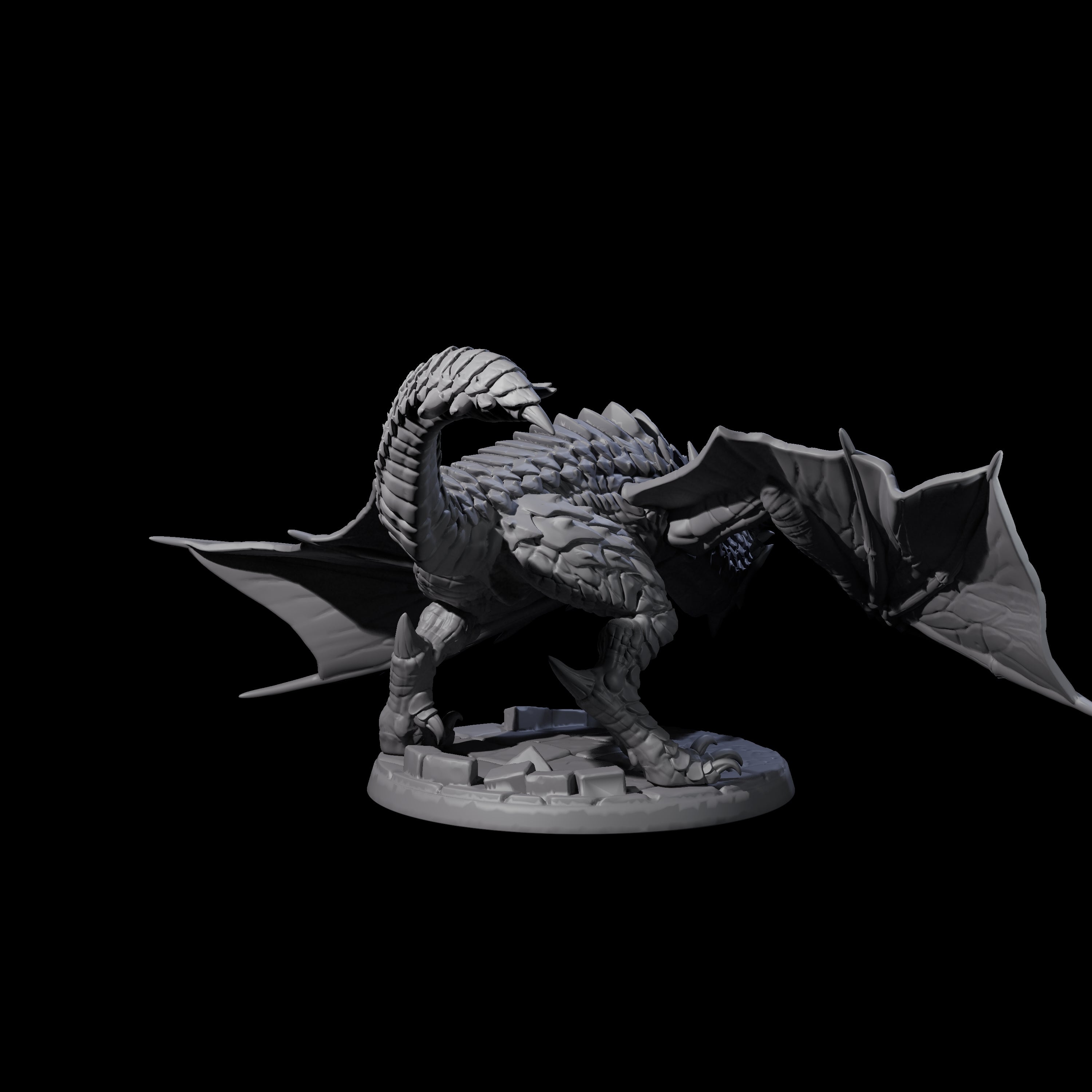 Evil Wyvern C Miniature for Dungeons and Dragons, Pathfinder or other TTRPGs