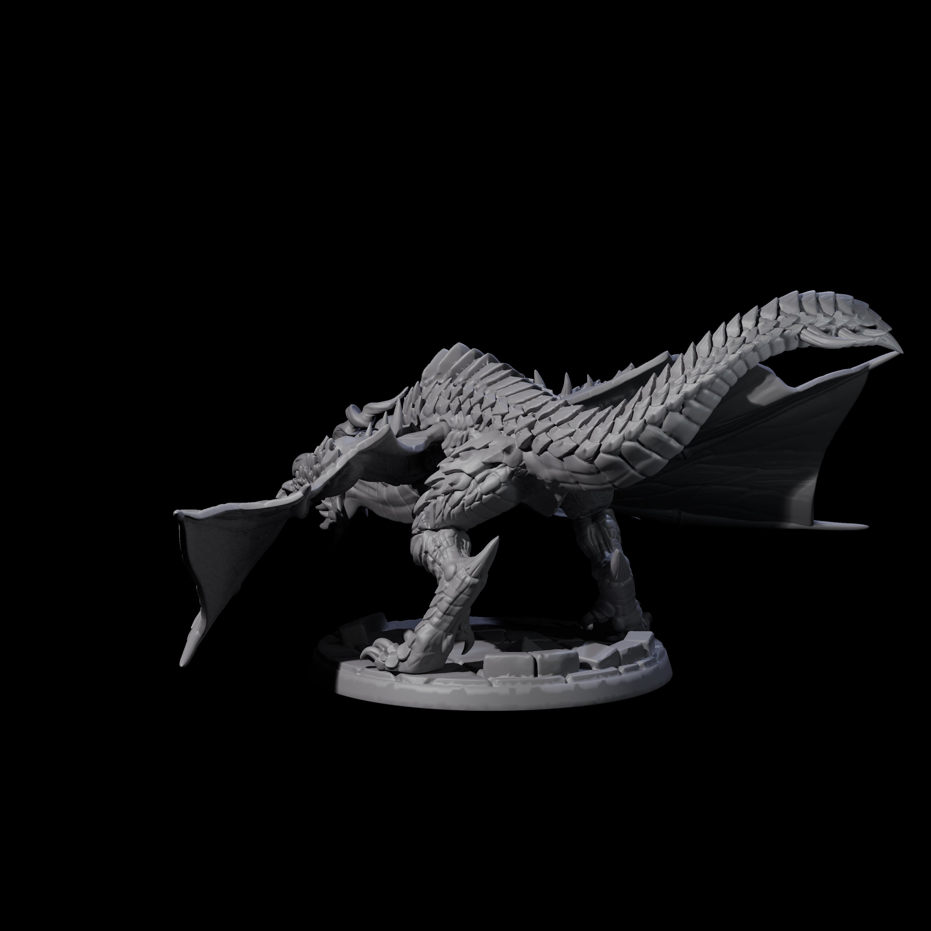 Evil Wyvern C Miniature for Dungeons and Dragons, Pathfinder or other TTRPGs