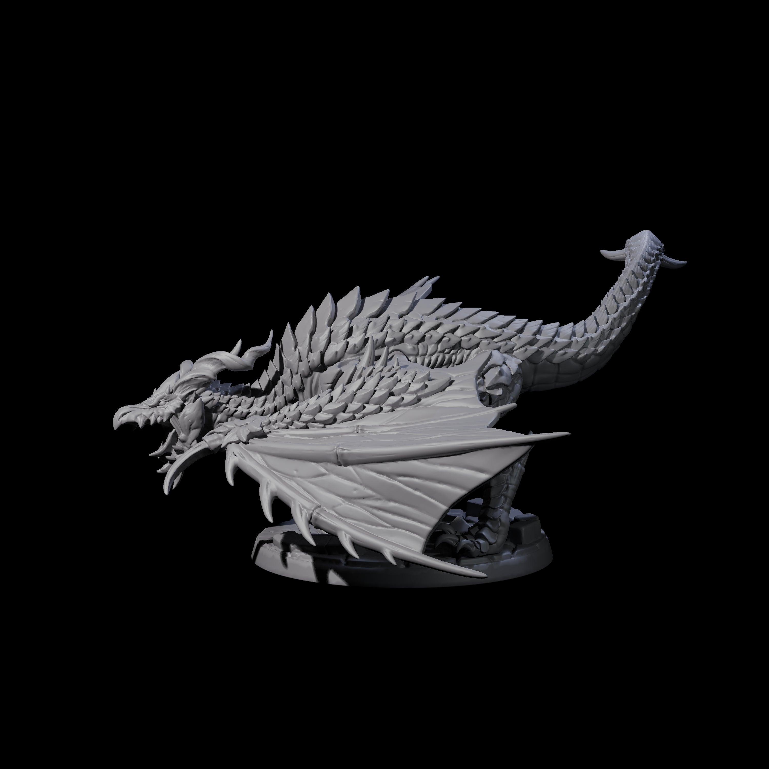 Evil Wyvern C Miniature for Dungeons and Dragons, Pathfinder or other TTRPGs