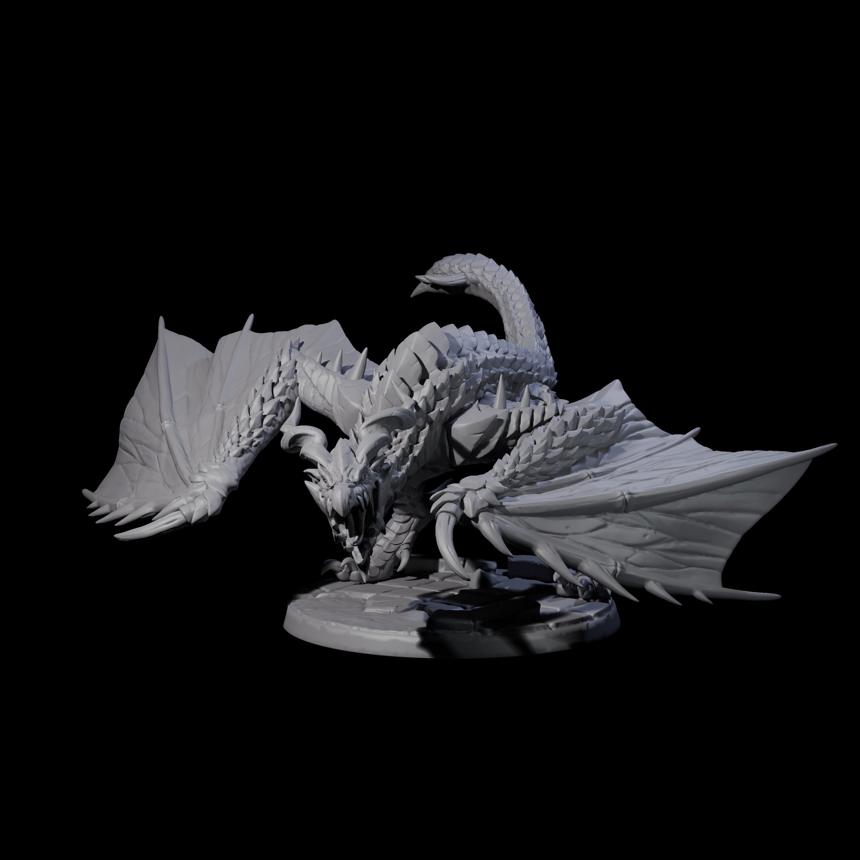 Evil Wyvern C Miniature for Dungeons and Dragons, Pathfinder or other TTRPGs