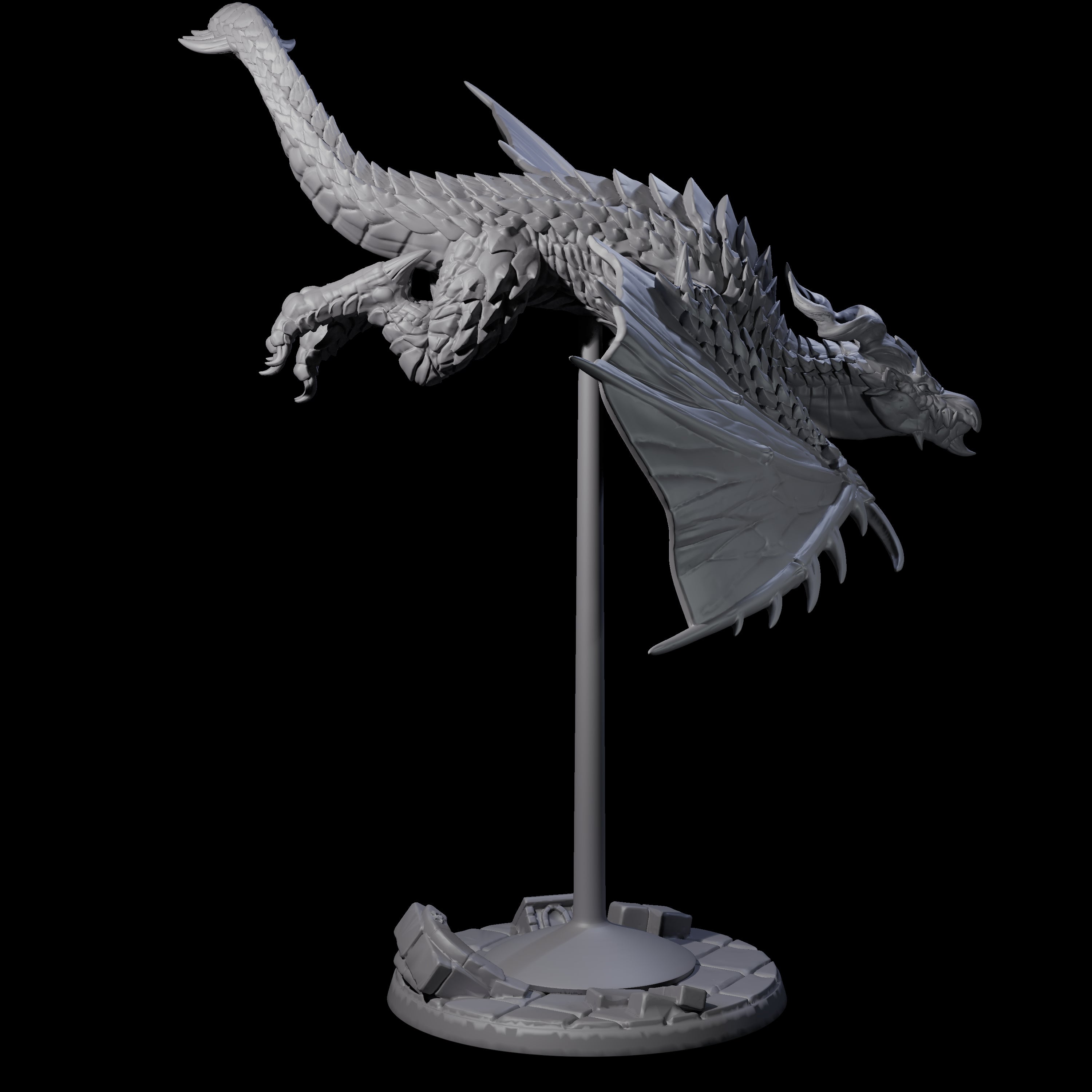 Evil Wyvern D Miniature for Dungeons and Dragons, Pathfinder or other TTRPGs