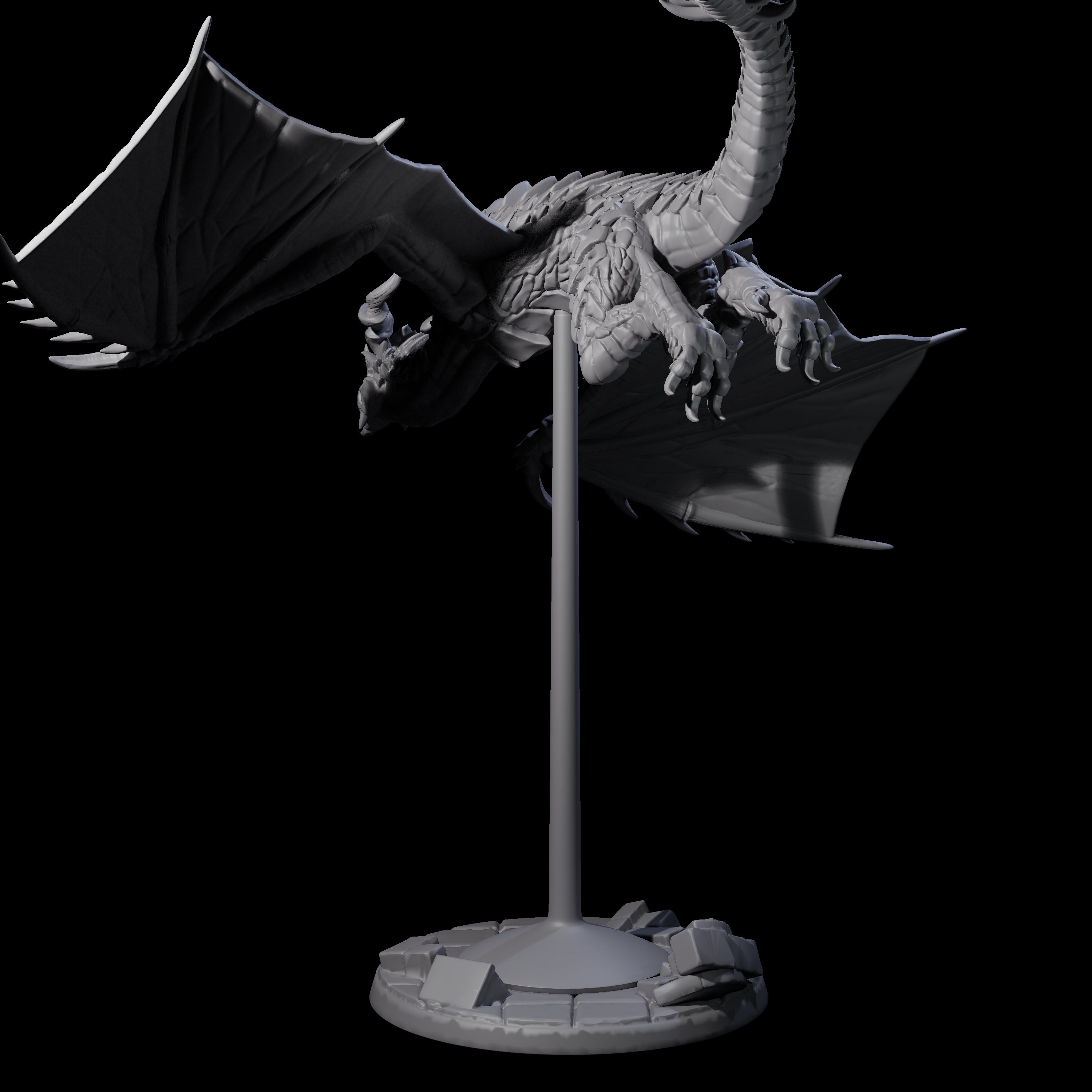 Evil Wyvern D Miniature for Dungeons and Dragons, Pathfinder or other TTRPGs