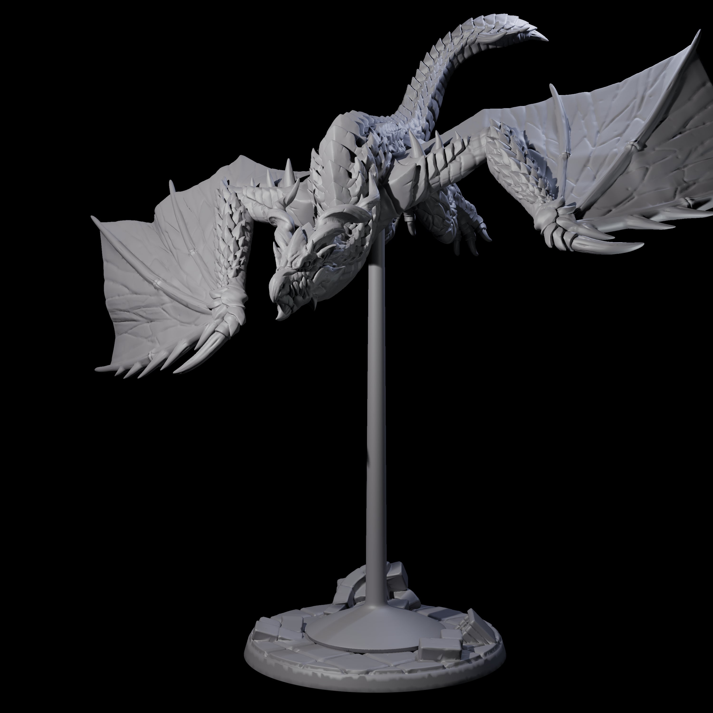 Evil Wyvern D Miniature for Dungeons and Dragons, Pathfinder or other TTRPGs