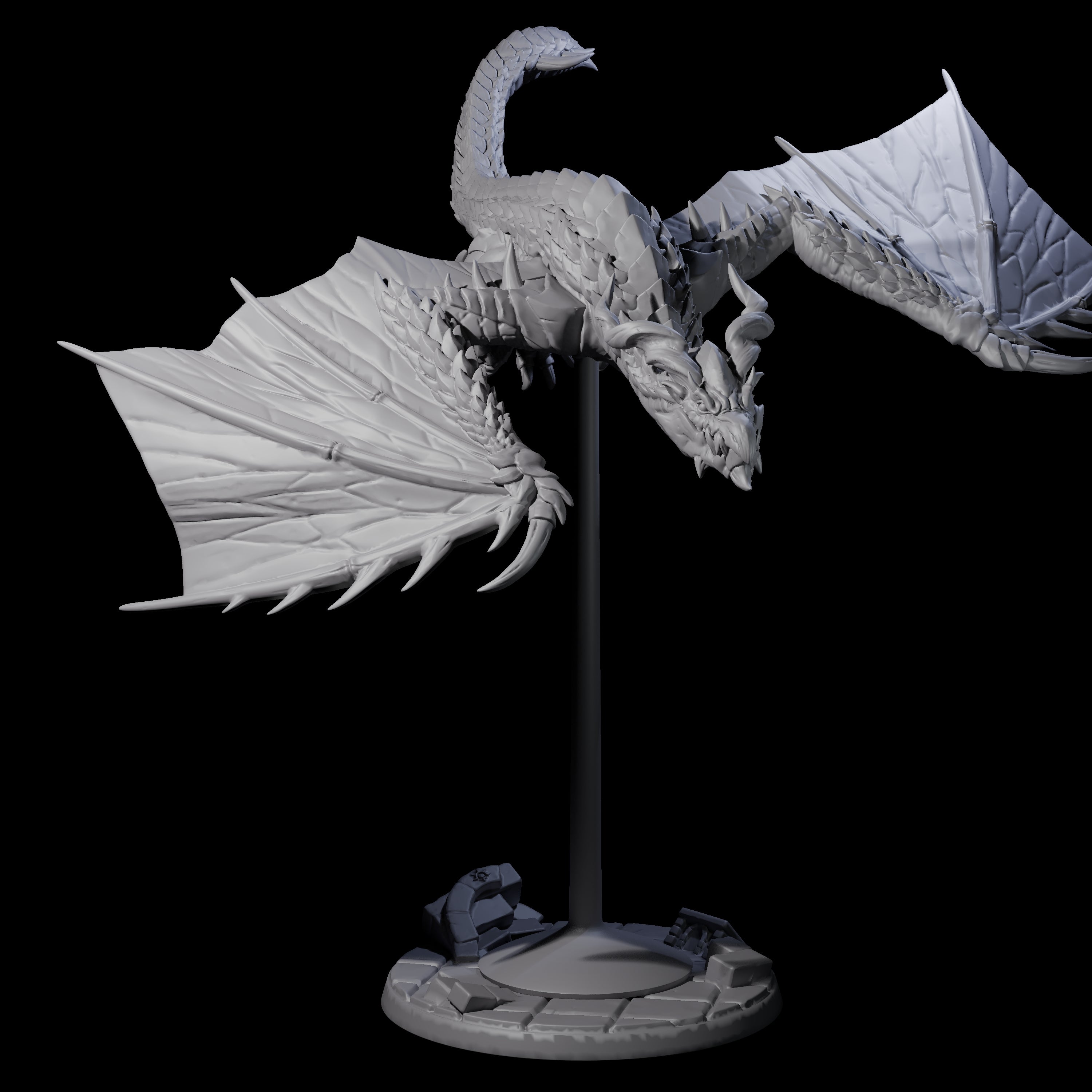 Evil Wyvern D Miniature for Dungeons and Dragons, Pathfinder or other TTRPGs