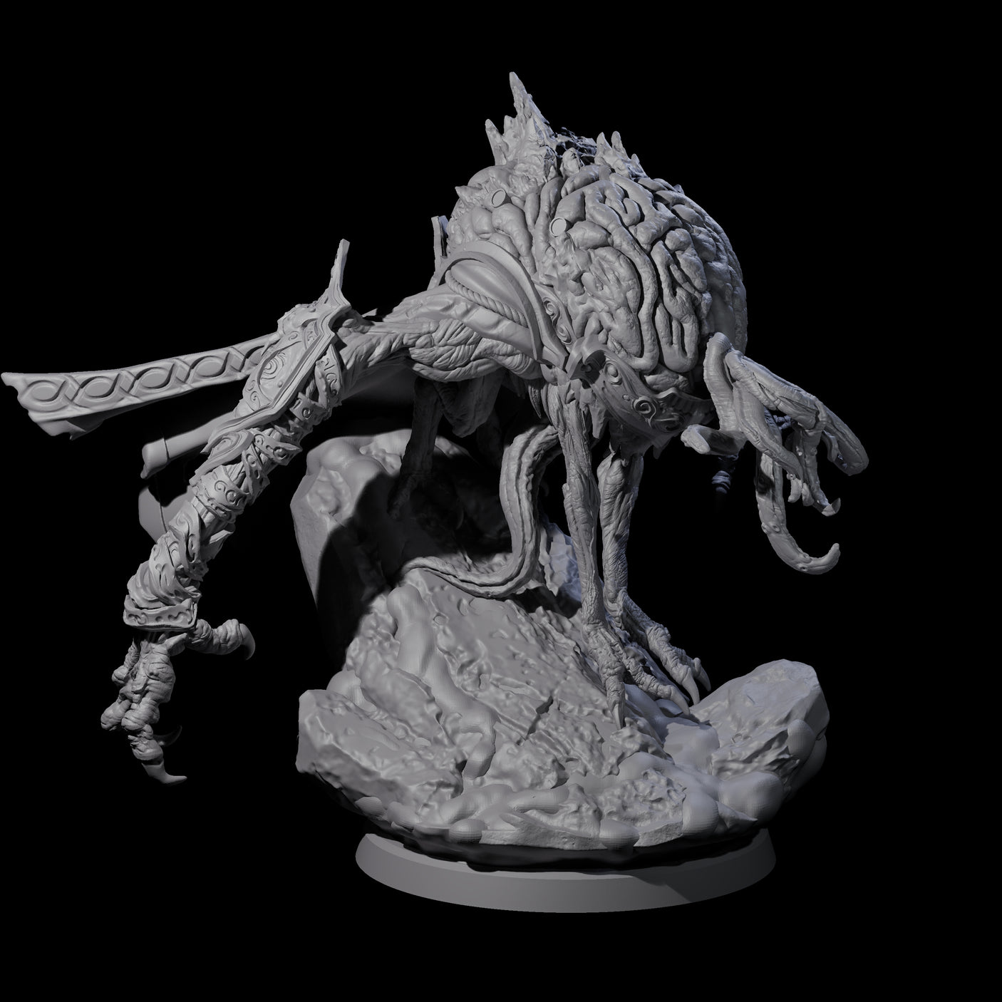 Evolved Intellect Devourer B Miniature for Dungeons and Dragons, Pathfinder or other TTRPGs