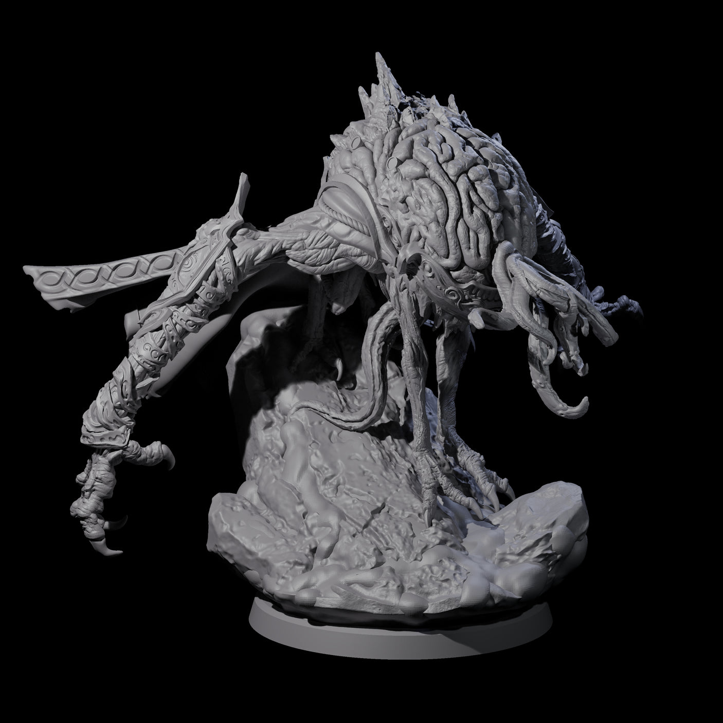 Evolved Intellect Devourer B Miniature for Dungeons and Dragons, Pathfinder or other TTRPGs