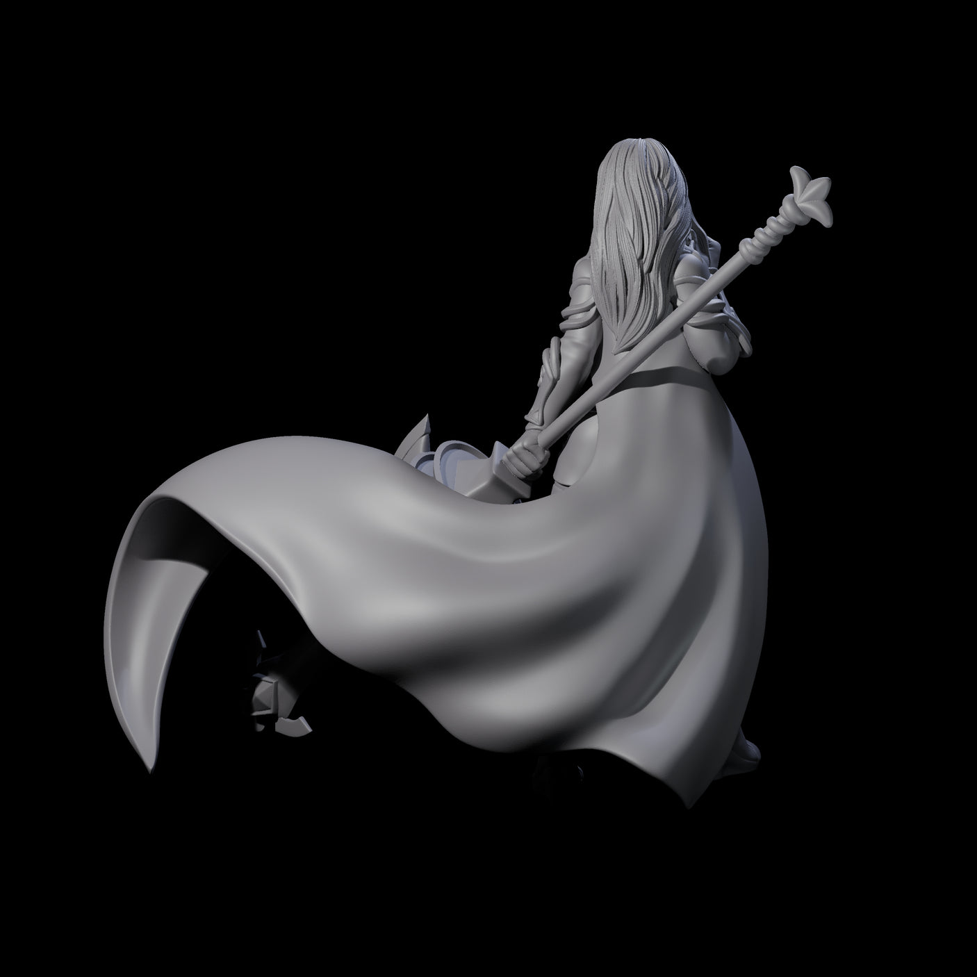 Experienced Lance Fighter Miniature for Dungeons and Dragons, Pathfinder or other TTRPGs