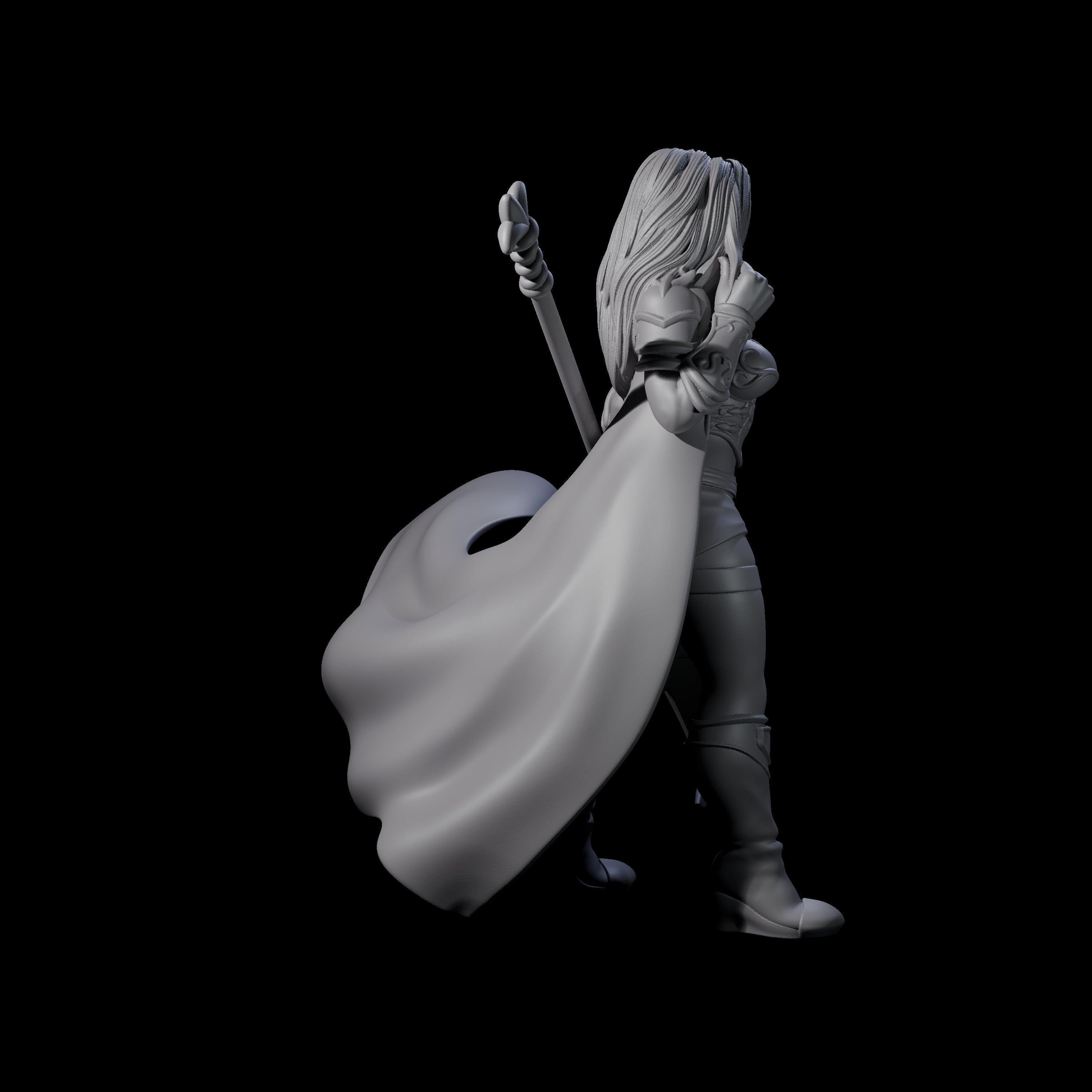 Experienced Lance Fighter Miniature for Dungeons and Dragons, Pathfinder or other TTRPGs