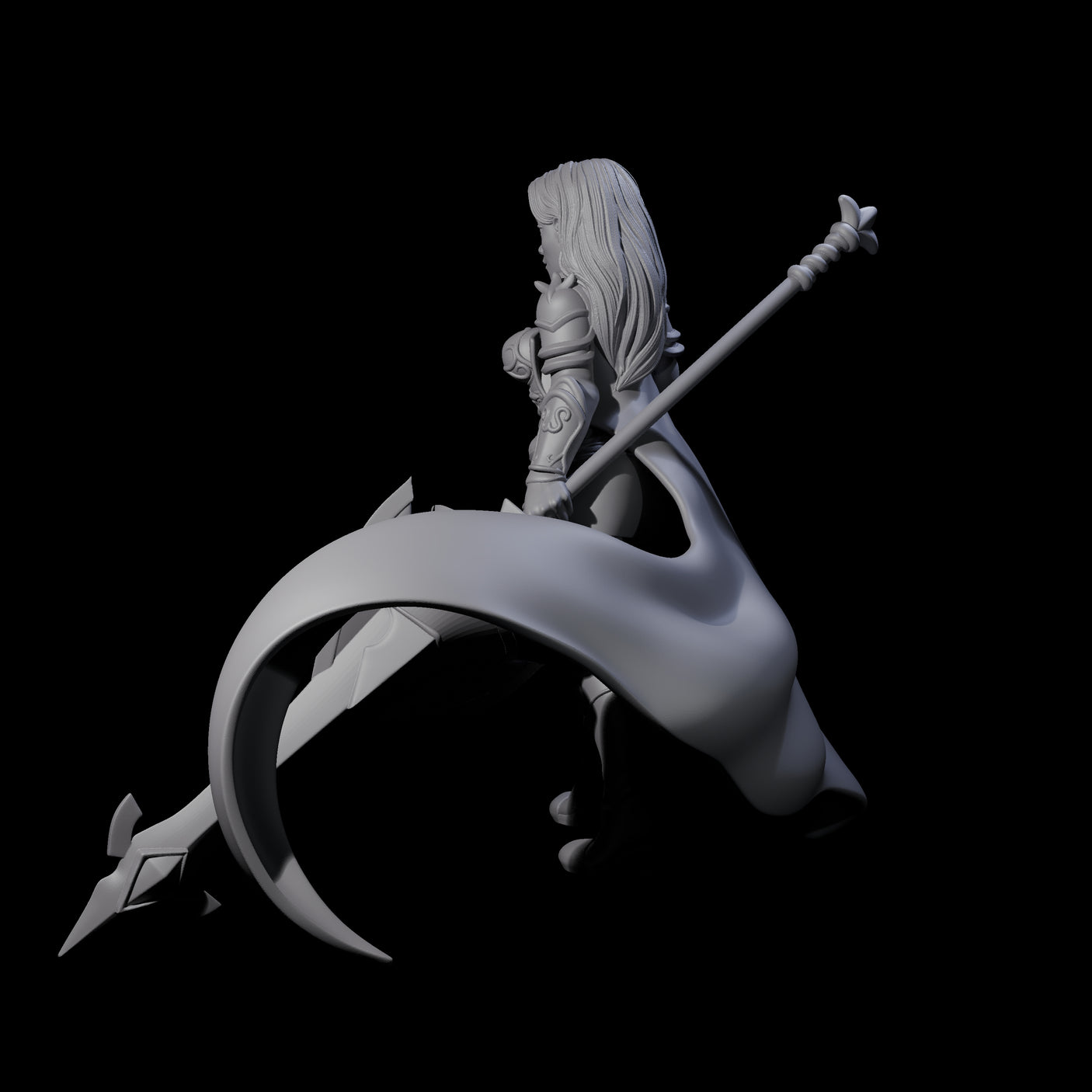 Experienced Lance Fighter Miniature for Dungeons and Dragons, Pathfinder or other TTRPGs