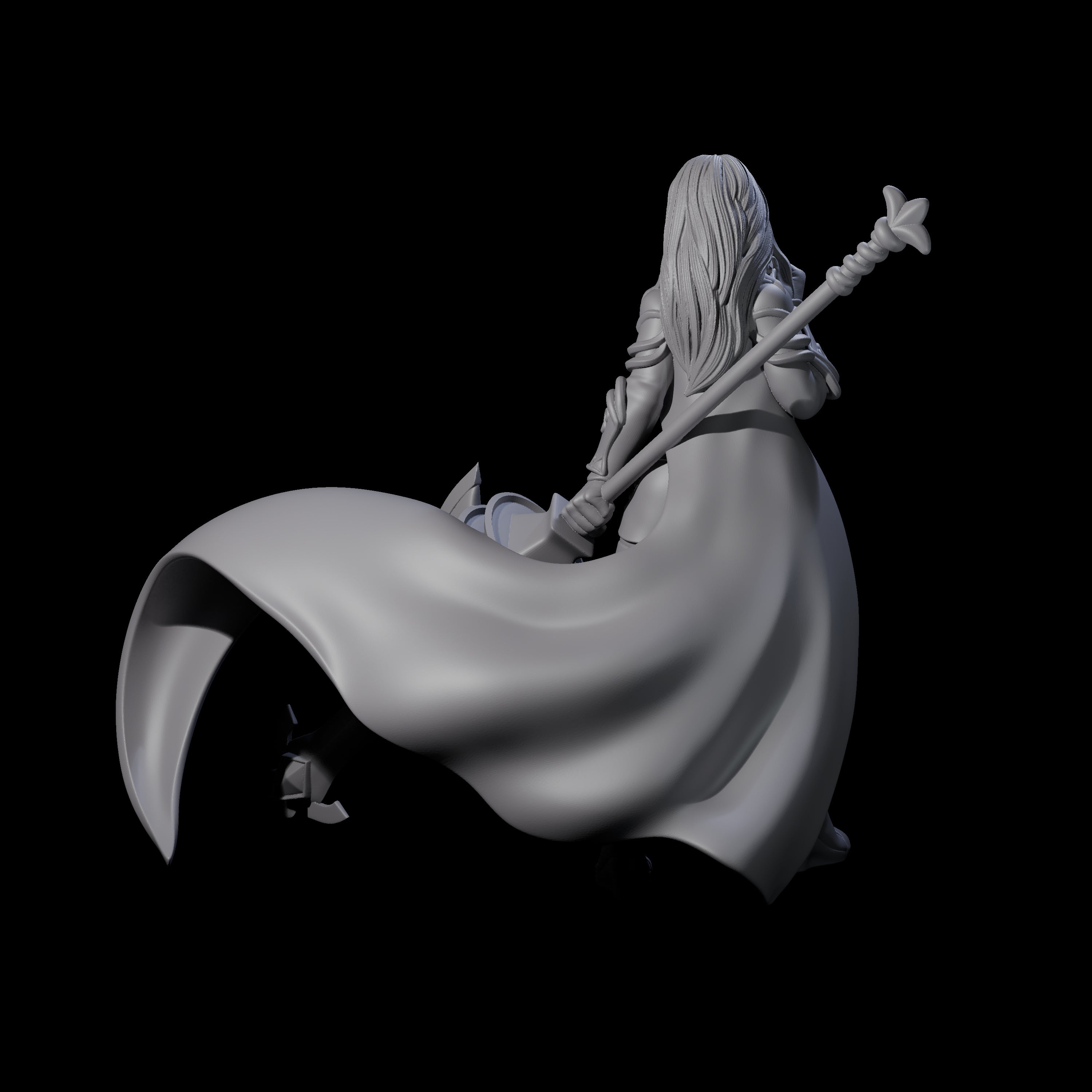 Experienced Lance Fighter Miniature for Dungeons and Dragons, Pathfinder or other TTRPGs