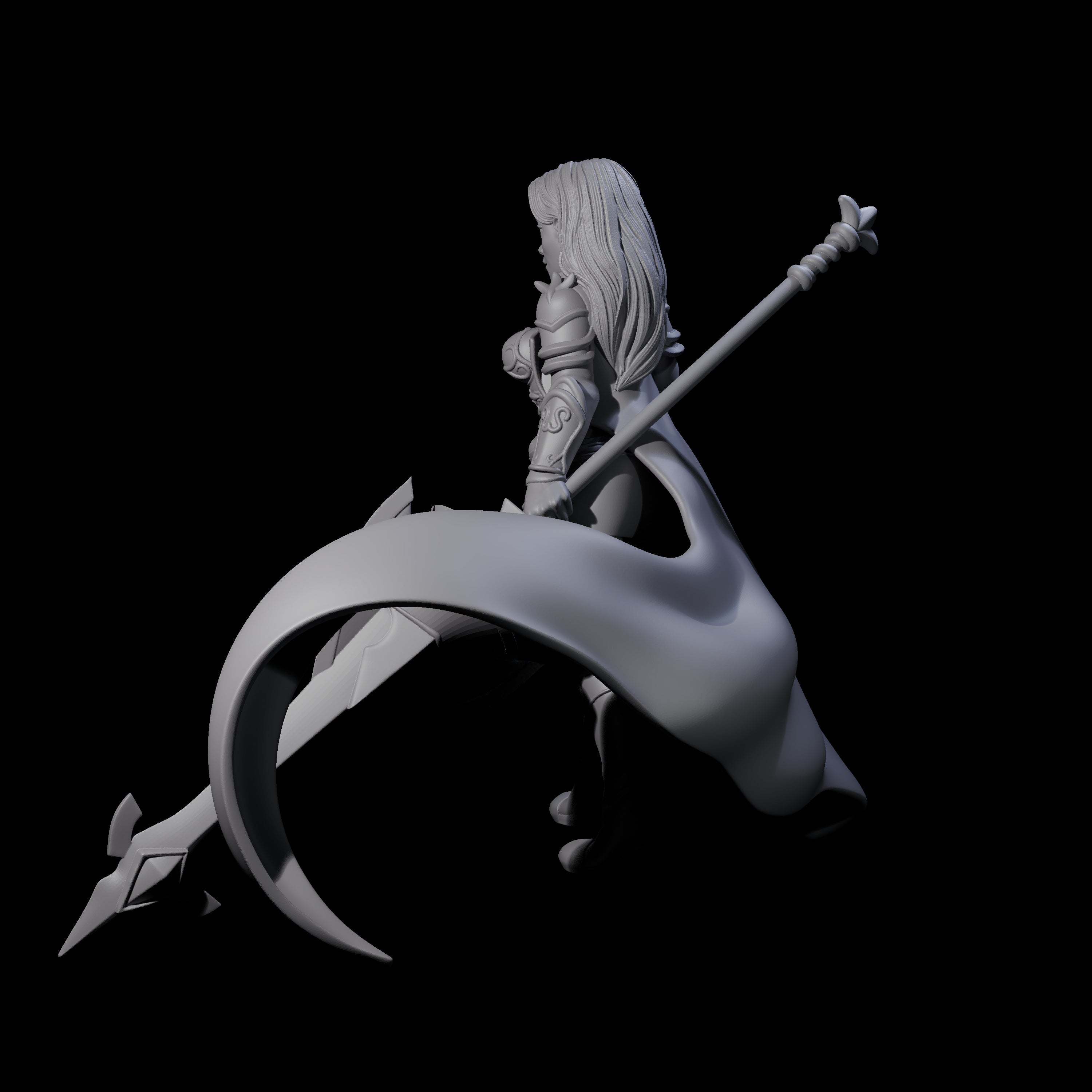 Experienced Lance Fighter Miniature for Dungeons and Dragons, Pathfinder or other TTRPGs