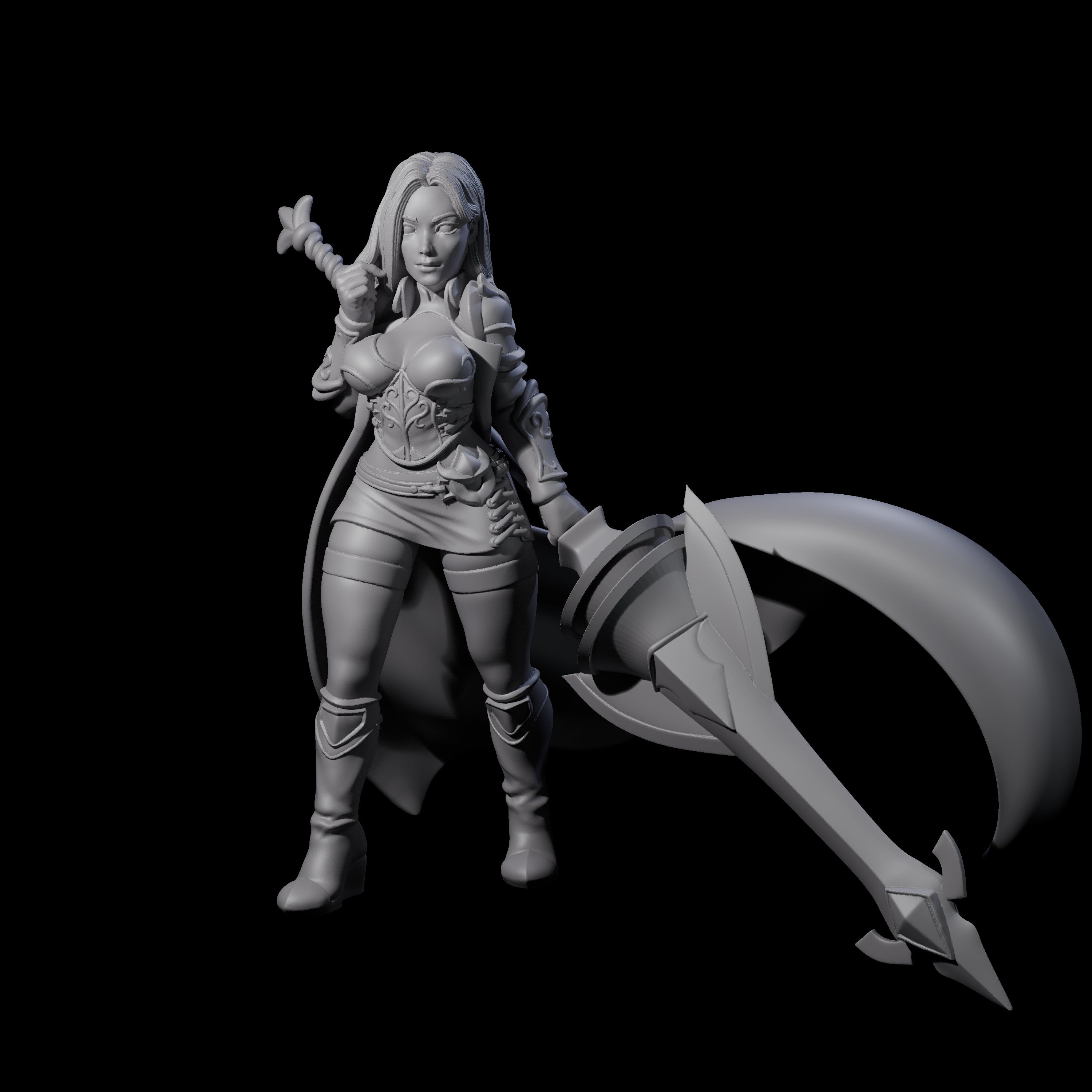 Experienced Lance Fighter Miniature for Dungeons and Dragons, Pathfinder or other TTRPGs