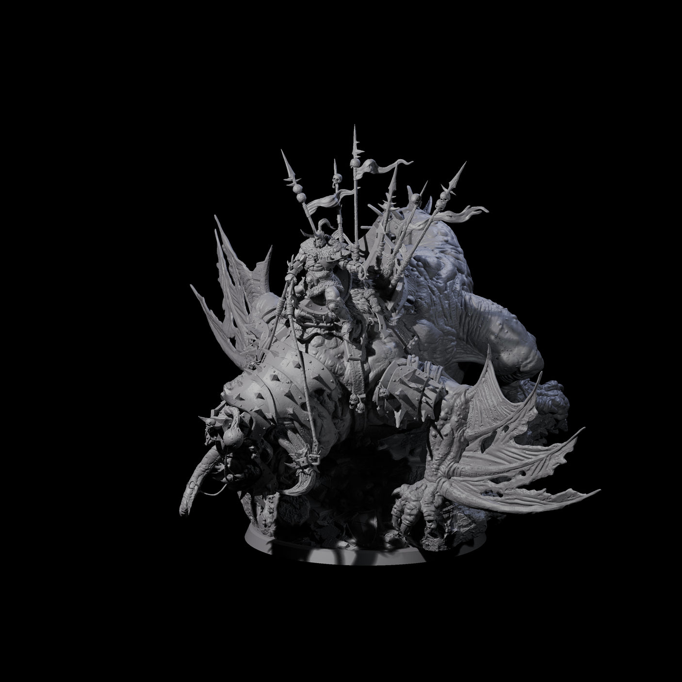 Eye Stalk Beast Rider Miniature for Dungeons and Dragons, Pathfinder or other TTRPGs