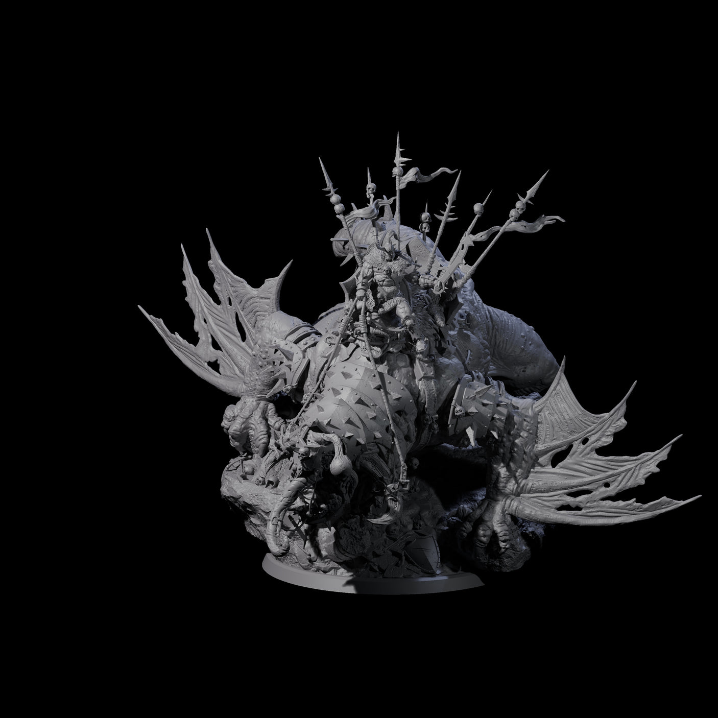 Eye Stalk Beast Rider Miniature for Dungeons and Dragons, Pathfinder or other TTRPGs