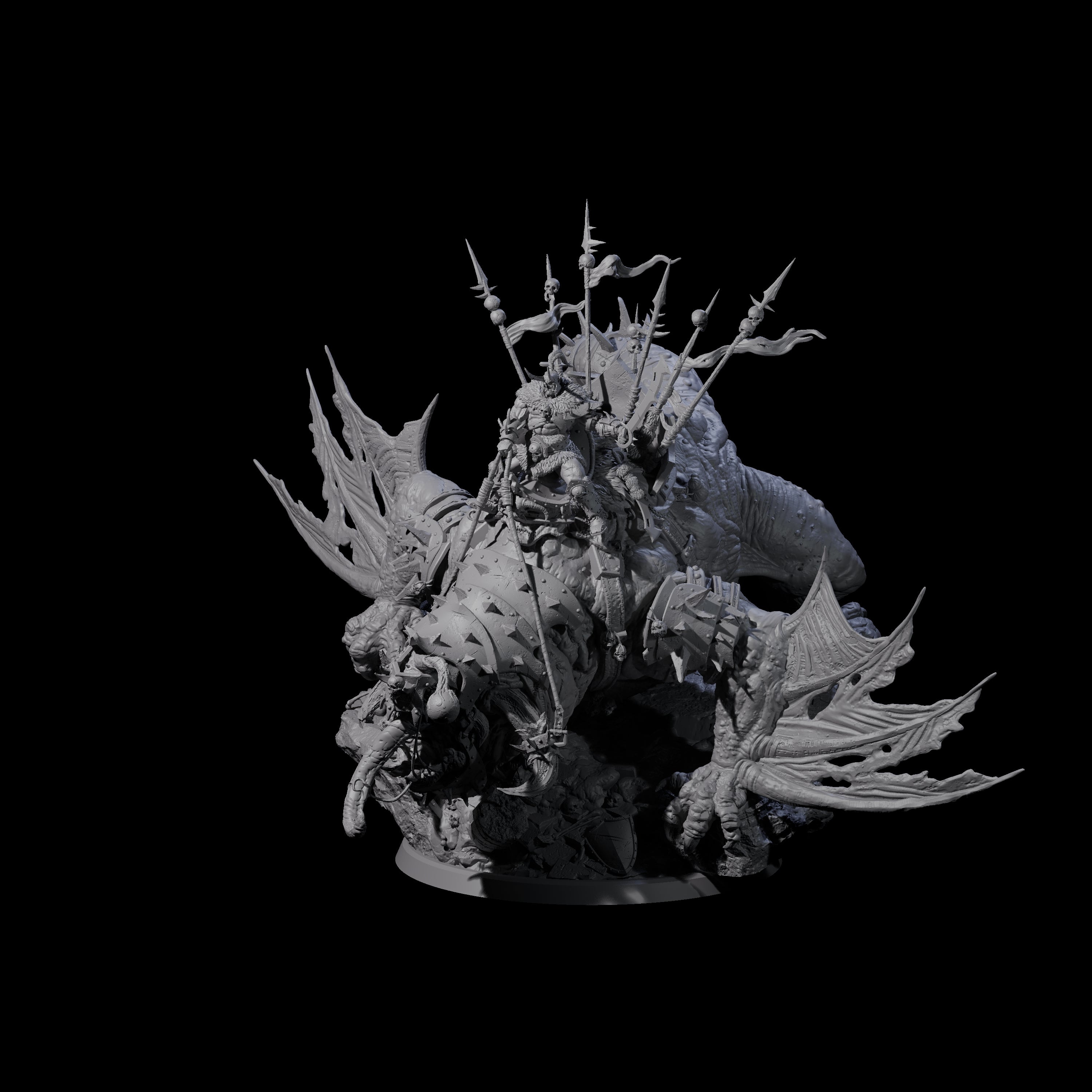 Eye Stalk Beast Rider Miniature for Dungeons and Dragons, Pathfinder or other TTRPGs