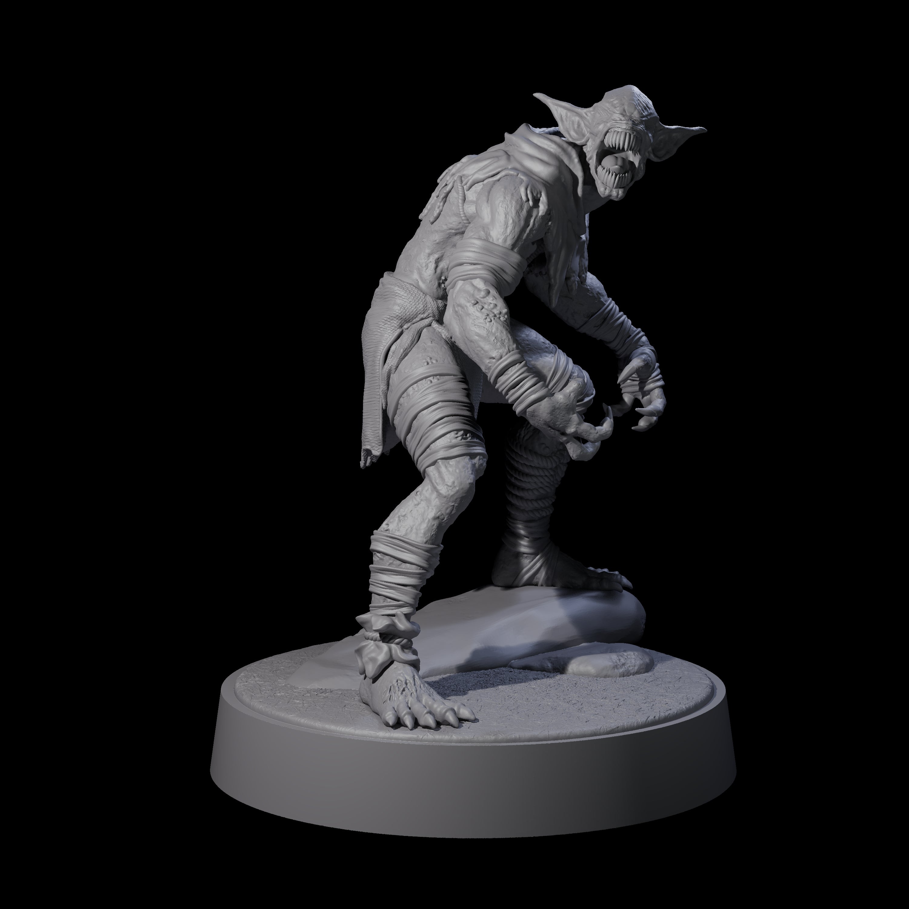 Eyeless Morlock Wretch C Miniature for Dungeons and Dragons, Pathfinder or other TTRPGs