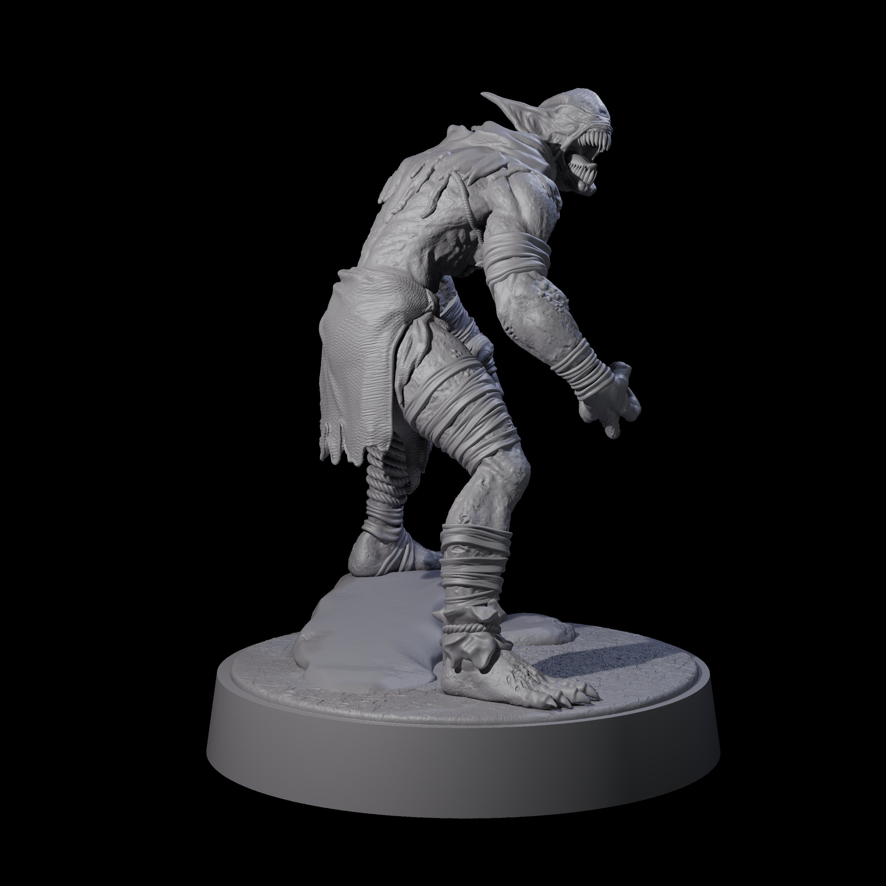 Eyeless Morlock Wretch C Miniature for Dungeons and Dragons, Pathfinder or other TTRPGs