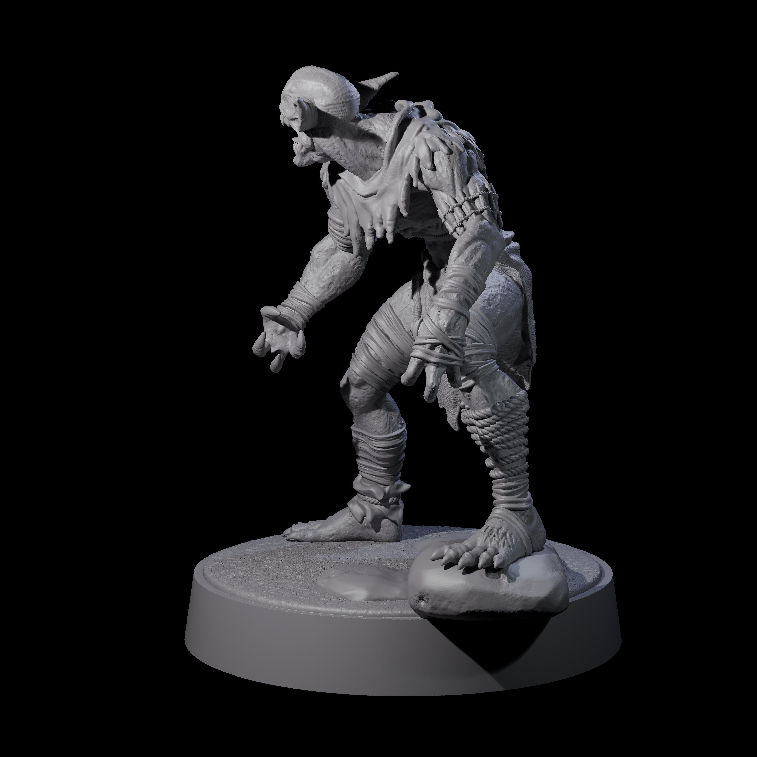 Eyeless Morlock Wretch C Miniature for Dungeons and Dragons, Pathfinder or other TTRPGs
