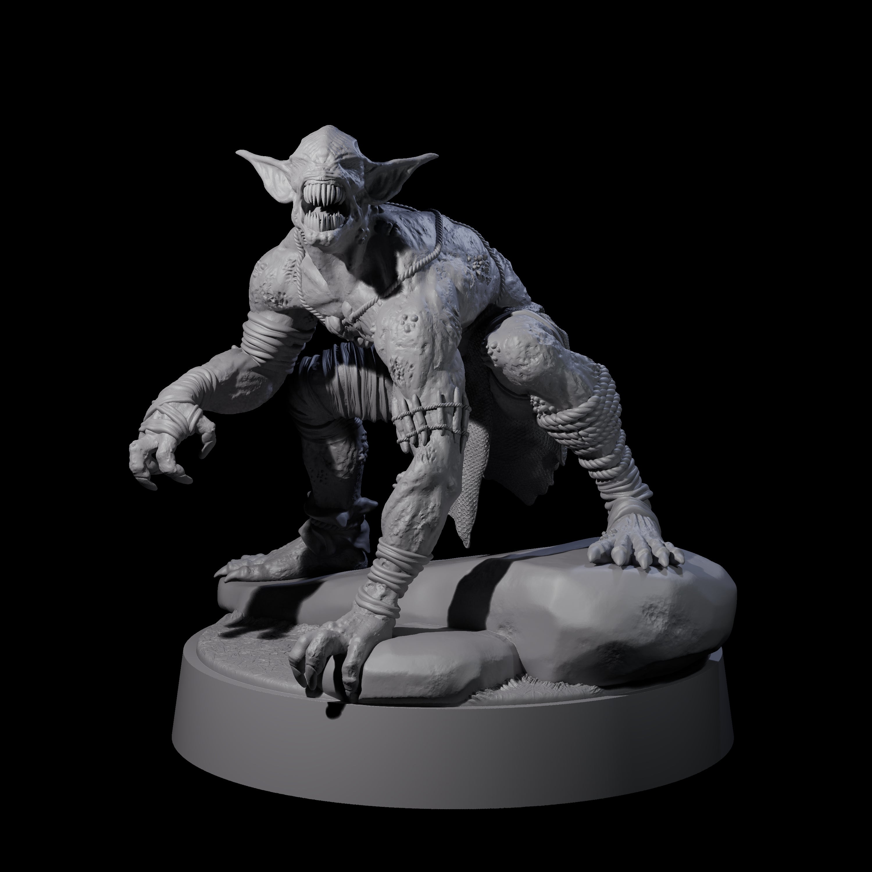 Eyeless Morlock Wretch D Miniature for Dungeons and Dragons, Pathfinder or other TTRPGs