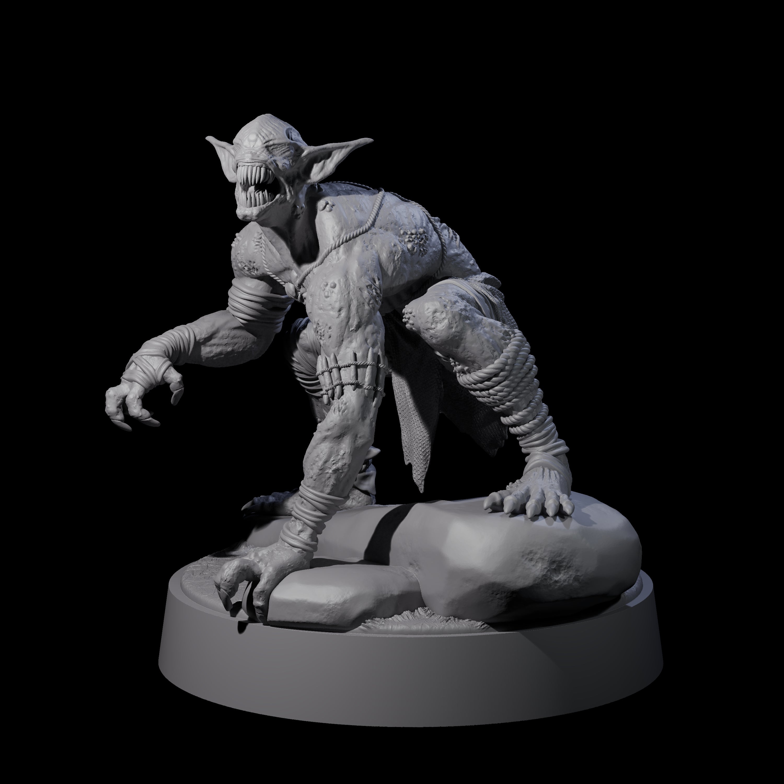 Eyeless Morlock Wretch D Miniature for Dungeons and Dragons, Pathfinder or other TTRPGs