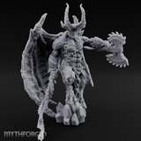 Wings Spread Menacing Demon Lord Miniature for Dungeons and Dragons, Pathfinder or other TTRPGs