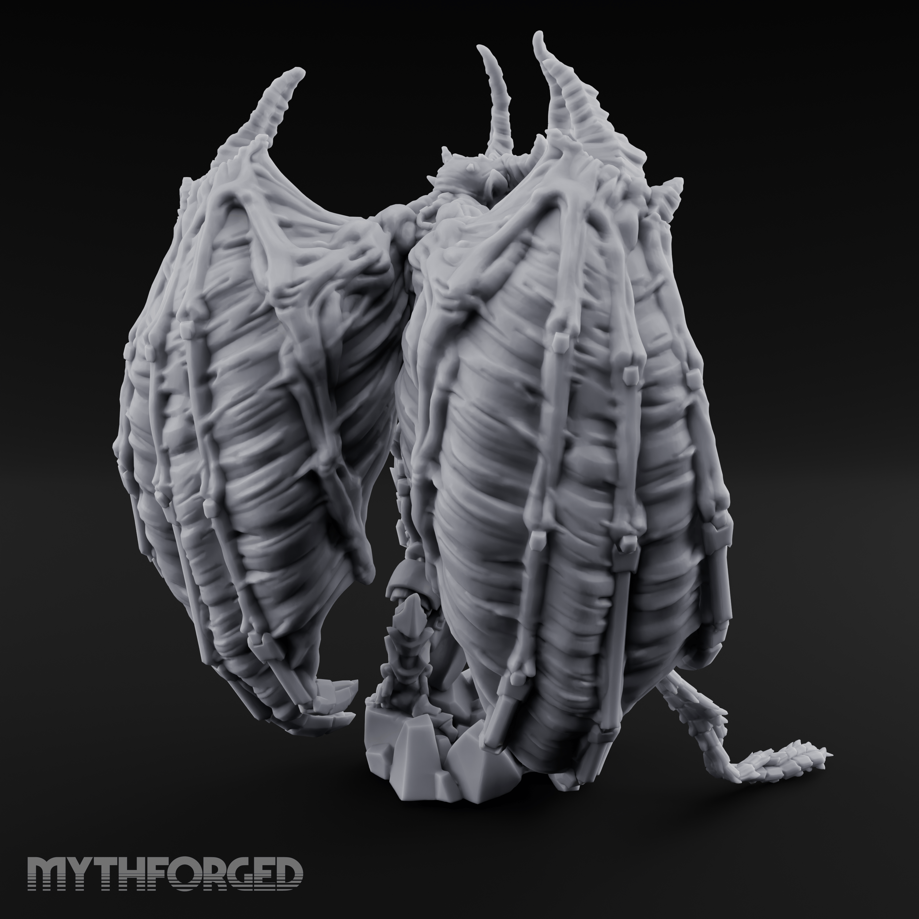 Wings Spread Menacing Demon Lord