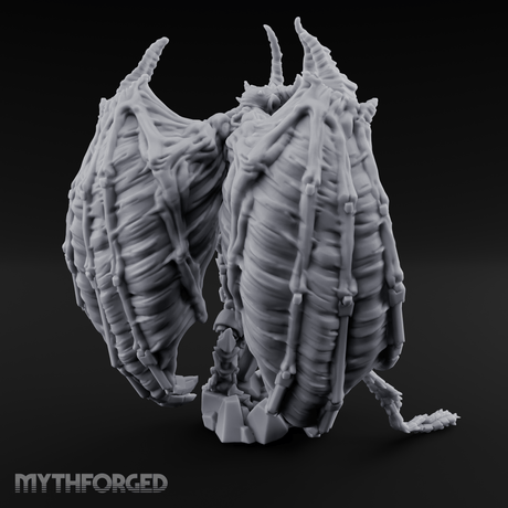 Wings Spread Menacing Demon Lord Miniature for Dungeons and Dragons, Pathfinder or other TTRPGs