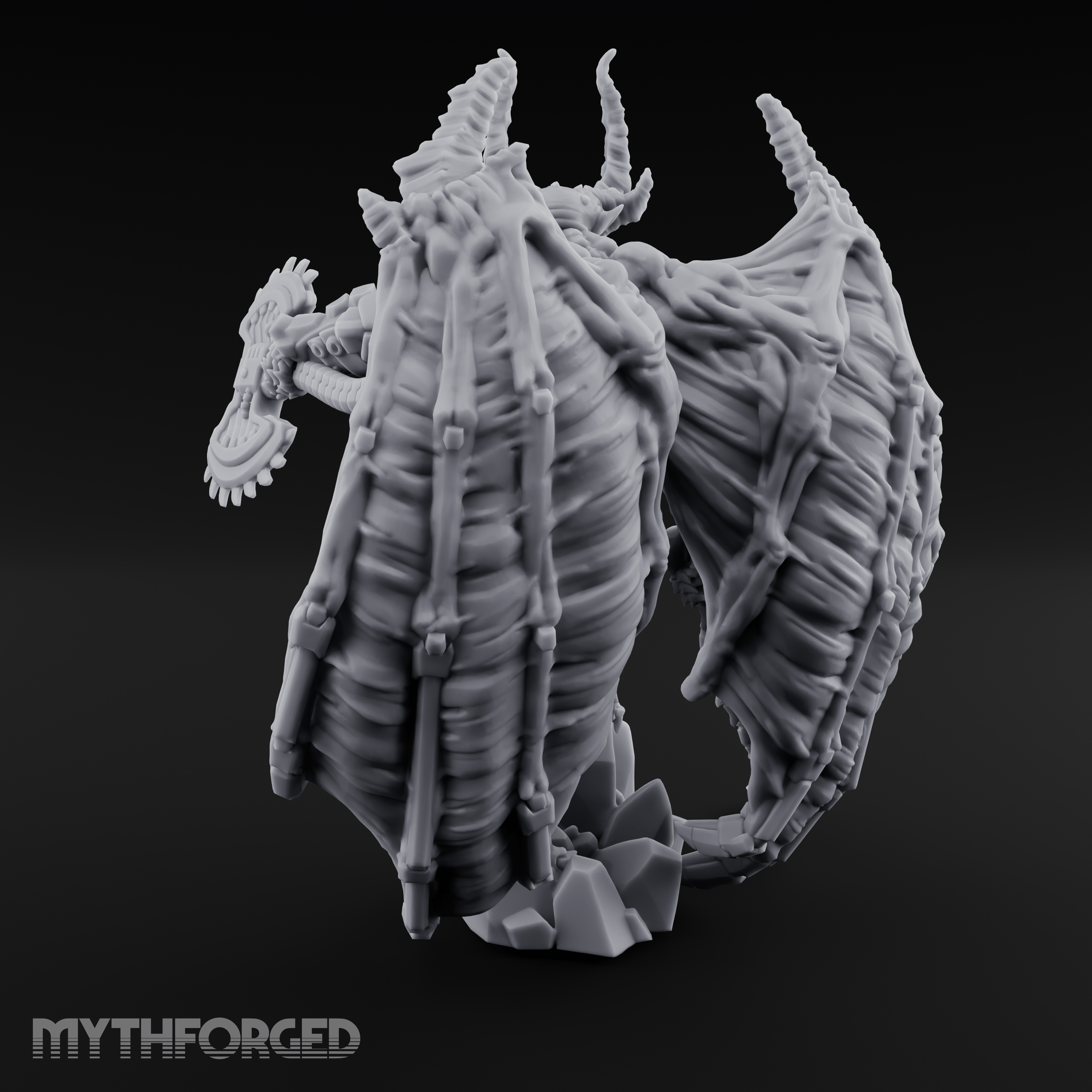 Wings Spread Menacing Demon Lord