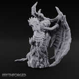 Wings Spread Menacing Demon Lord Miniature for Dungeons and Dragons, Pathfinder or other TTRPGs