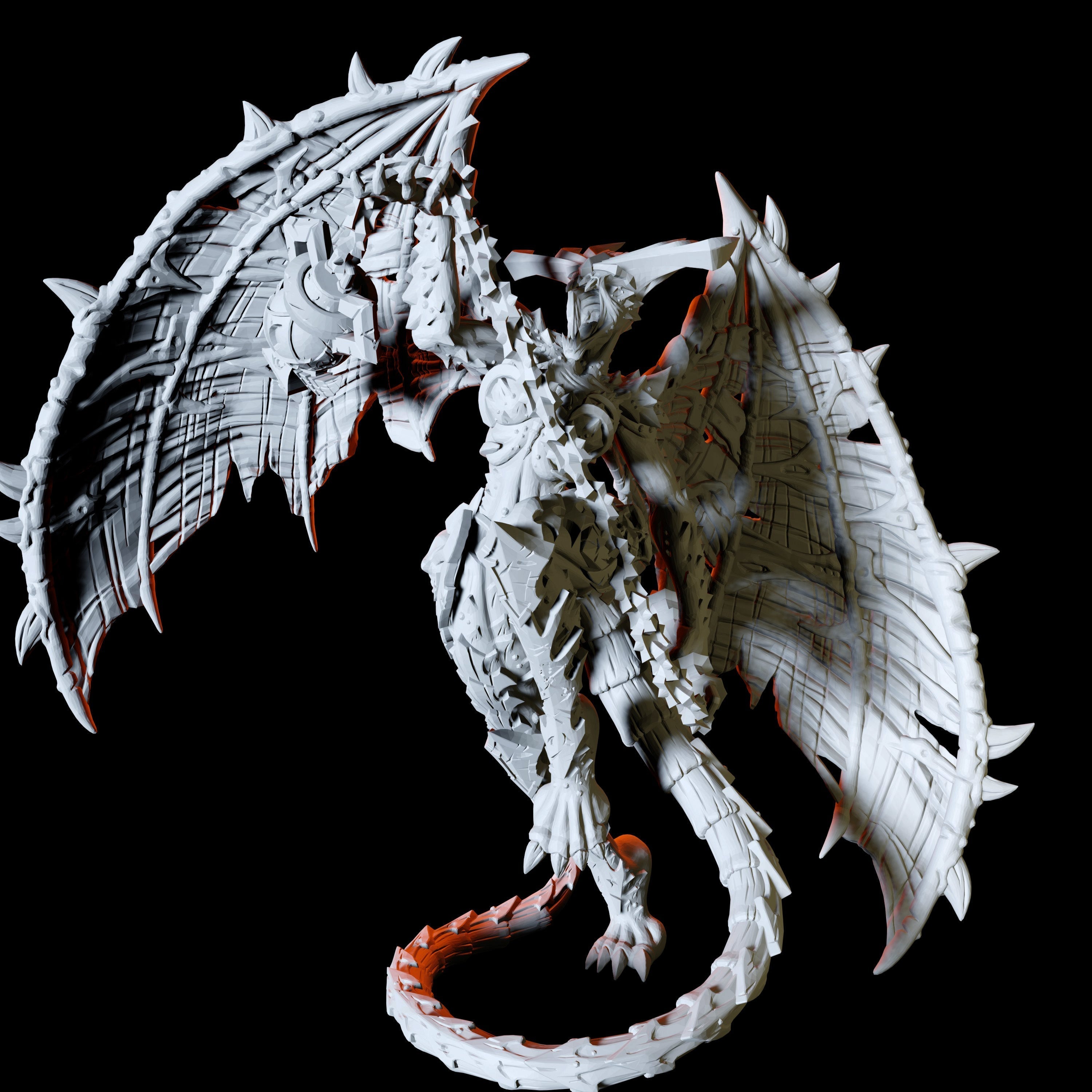 Faceless Winged Demon Miniature for Dungeons and Dragons - Myth Forged