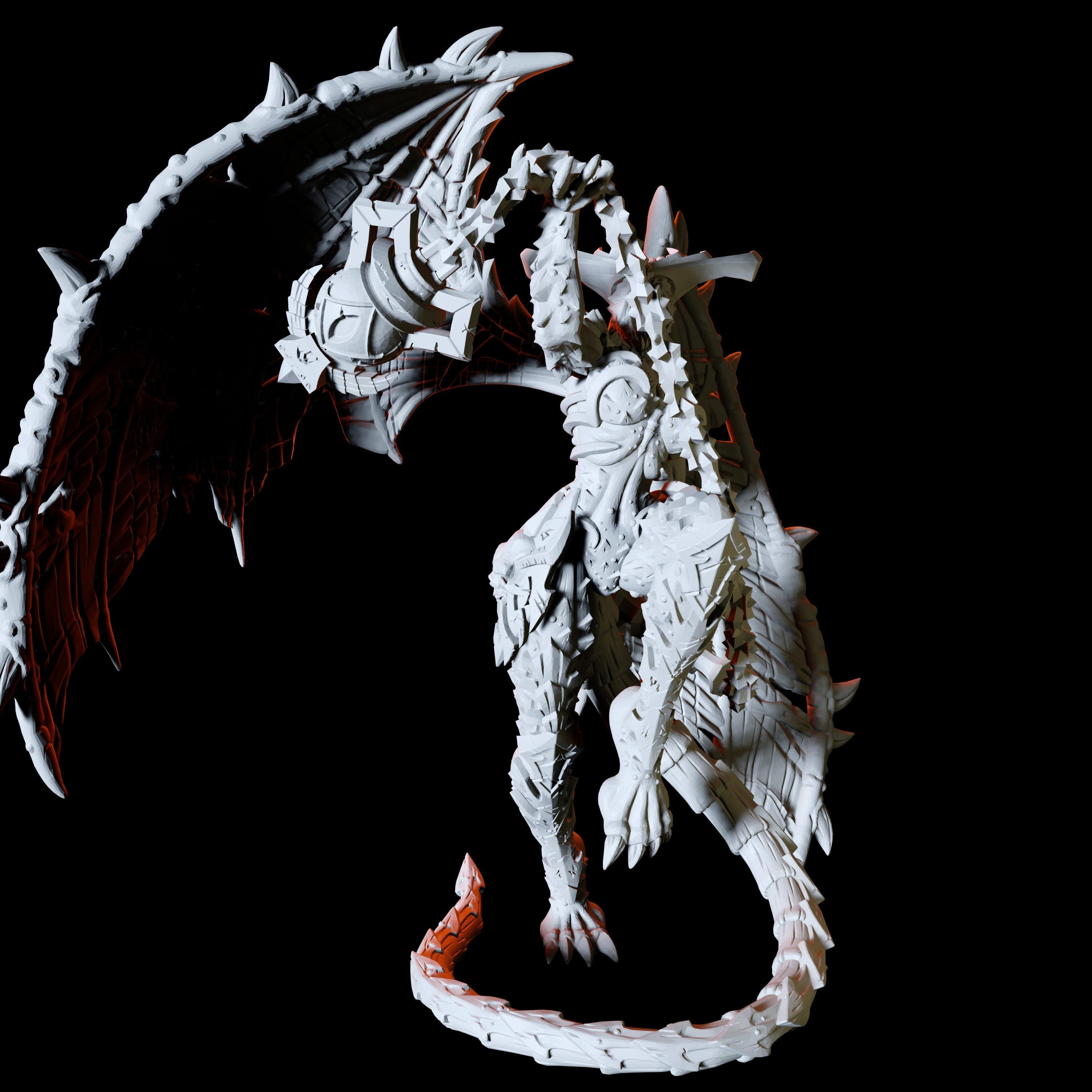 Faceless Winged Demon Miniature for Dungeons and Dragons - Myth Forged