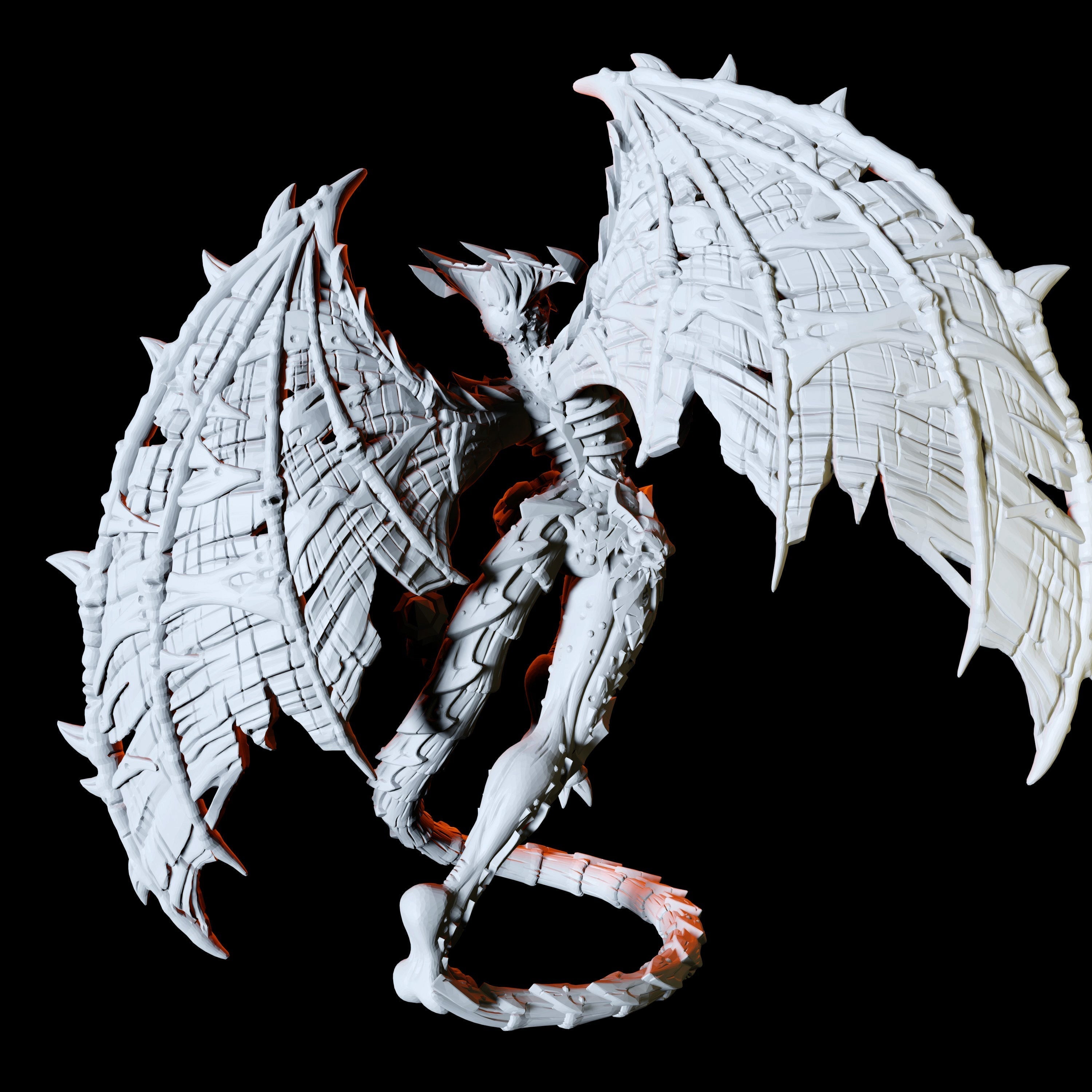 Faceless Winged Demon Miniature for Dungeons and Dragons - Myth Forged