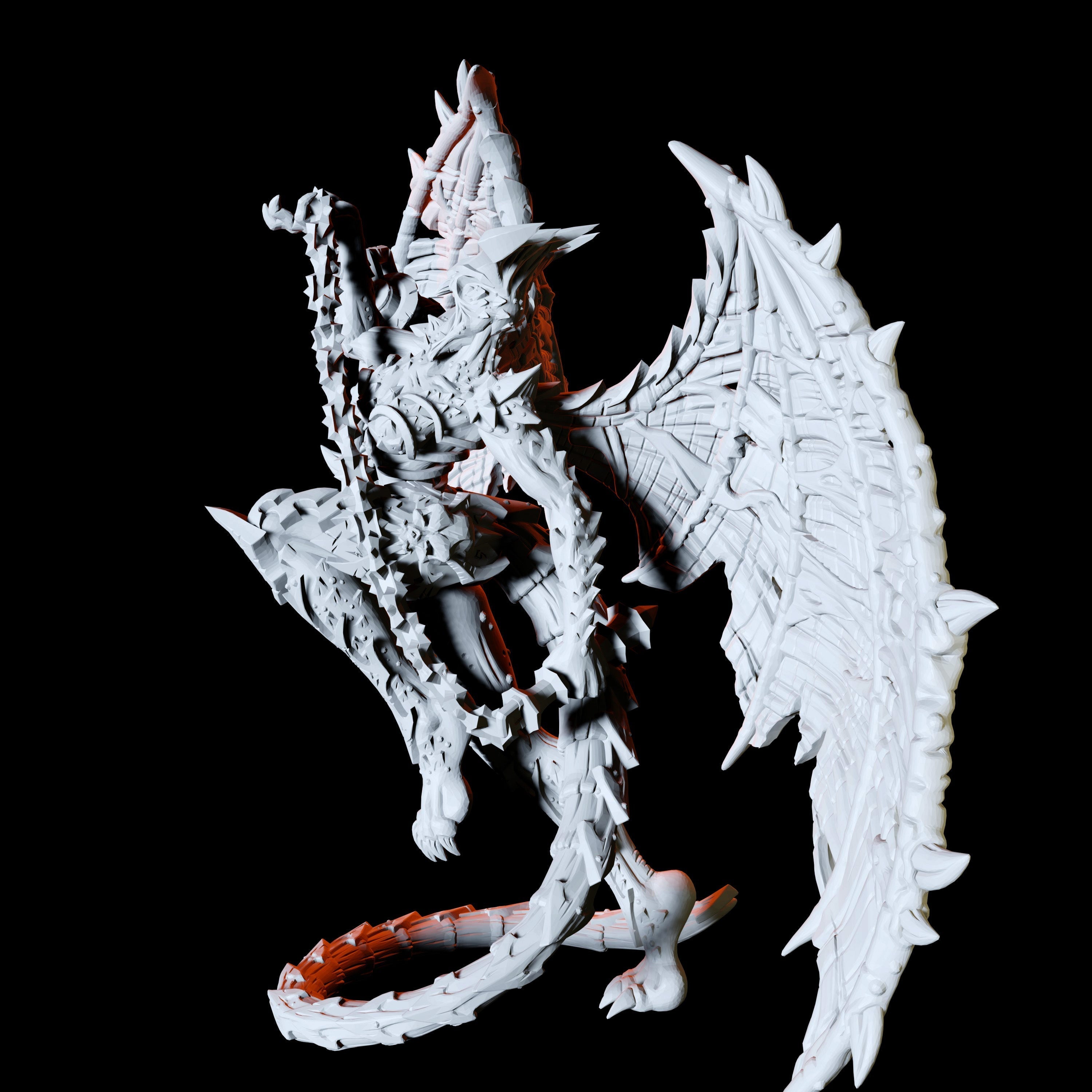 Faceless Winged Demon Miniature for Dungeons and Dragons - Myth Forged