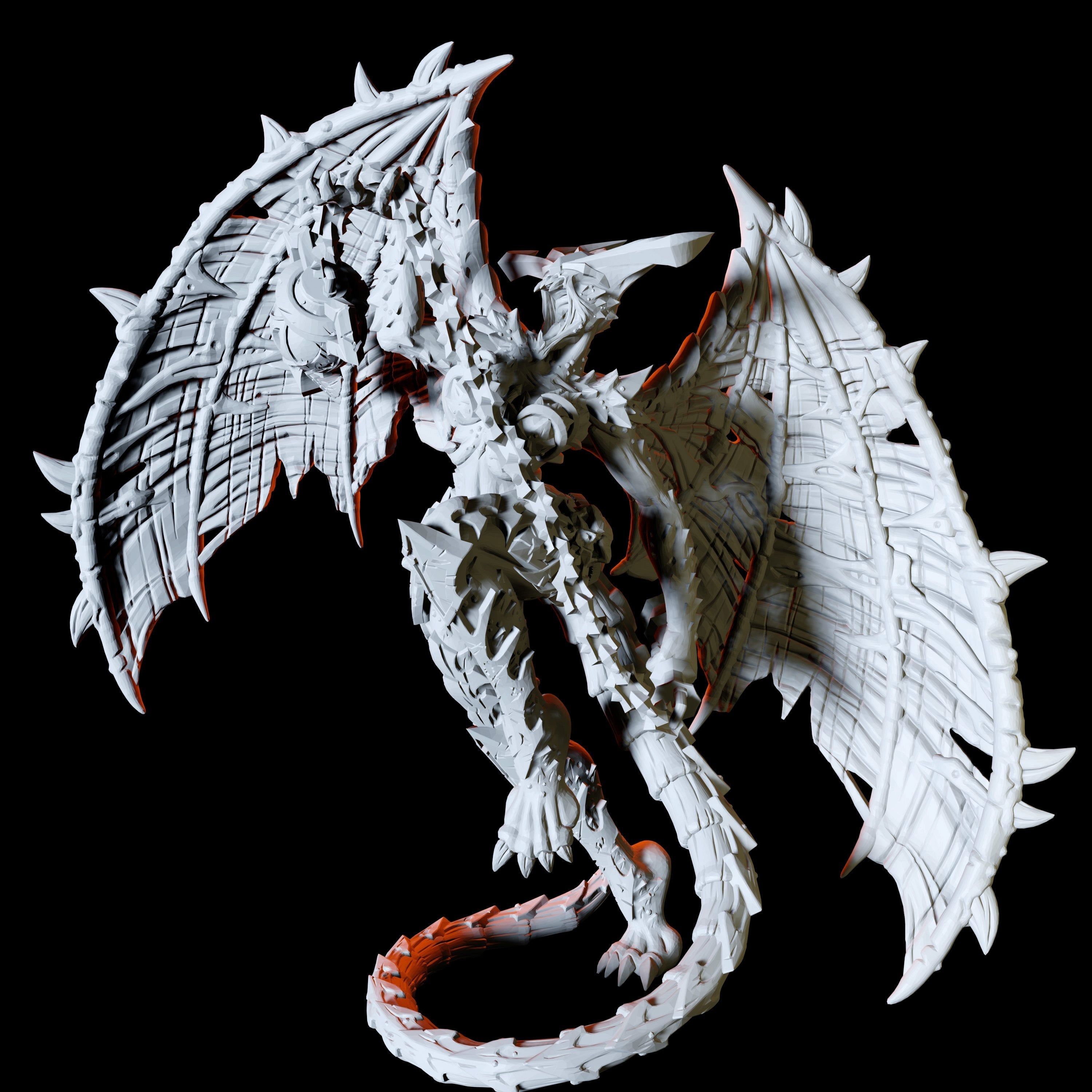 Faceless Winged Demon Miniature for Dungeons and Dragons - Myth Forged