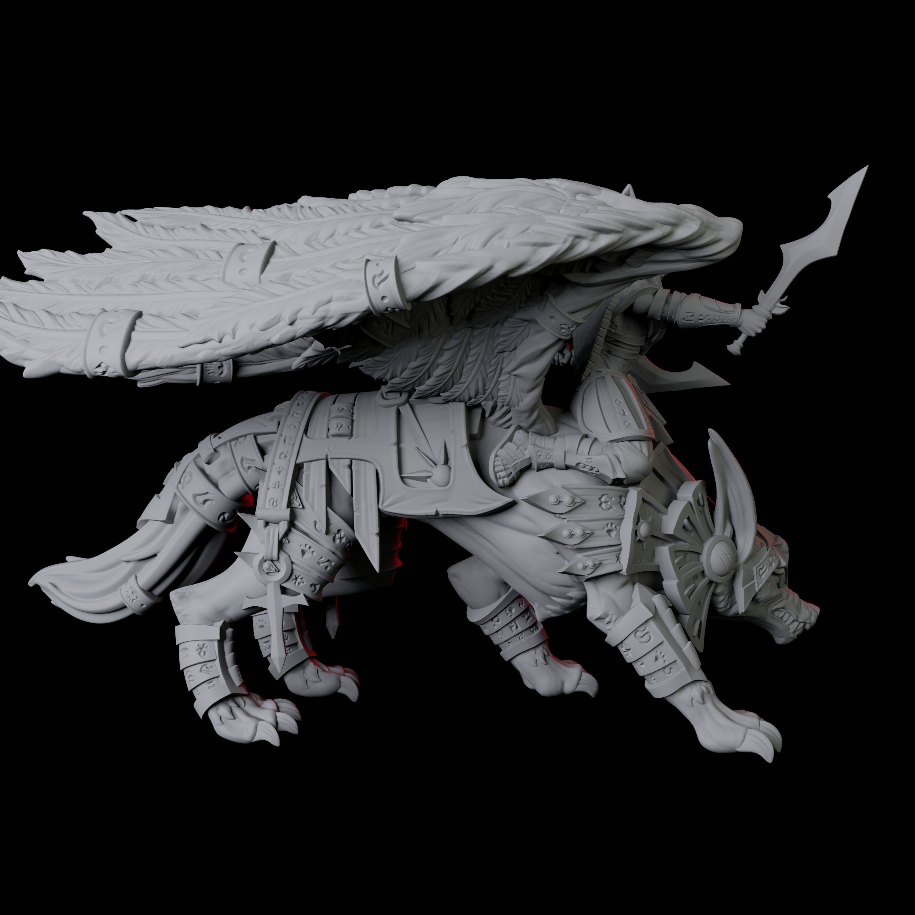 Faithful Winged Jackal Miniature for Dungeons and Dragons, Pathfinder or other TTRPGs