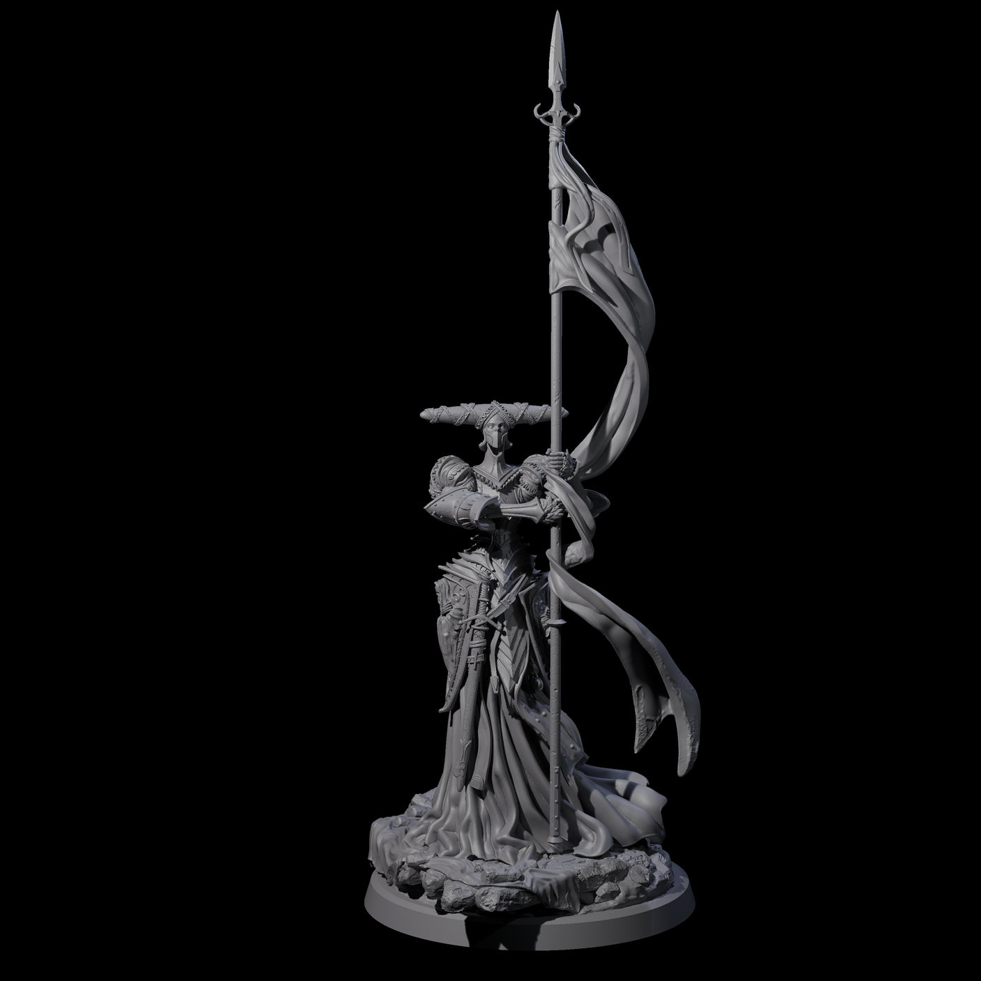 Fallen Aasimar Paladin A Miniature for Dungeons and Dragons, Pathfinder or other TTRPGs