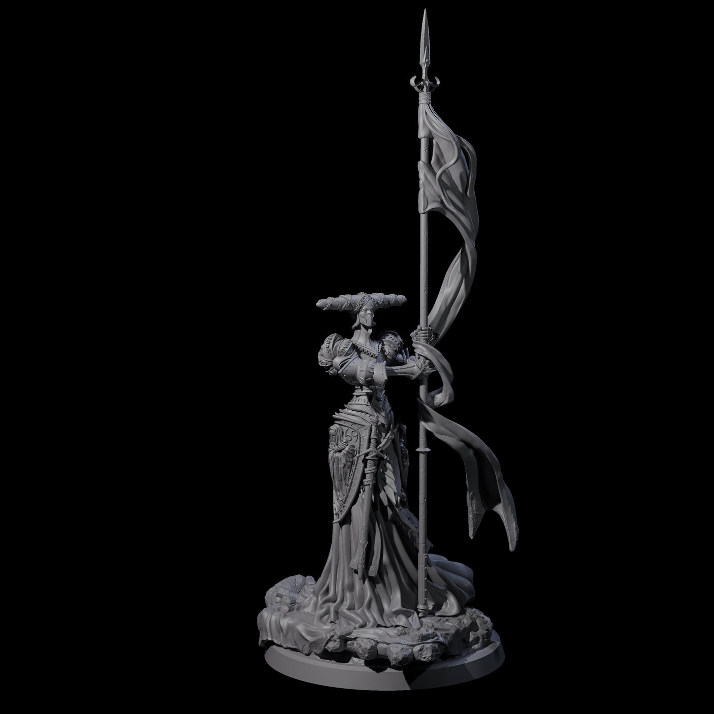 Fallen Aasimar Paladin A Miniature for Dungeons and Dragons, Pathfinder or other TTRPGs