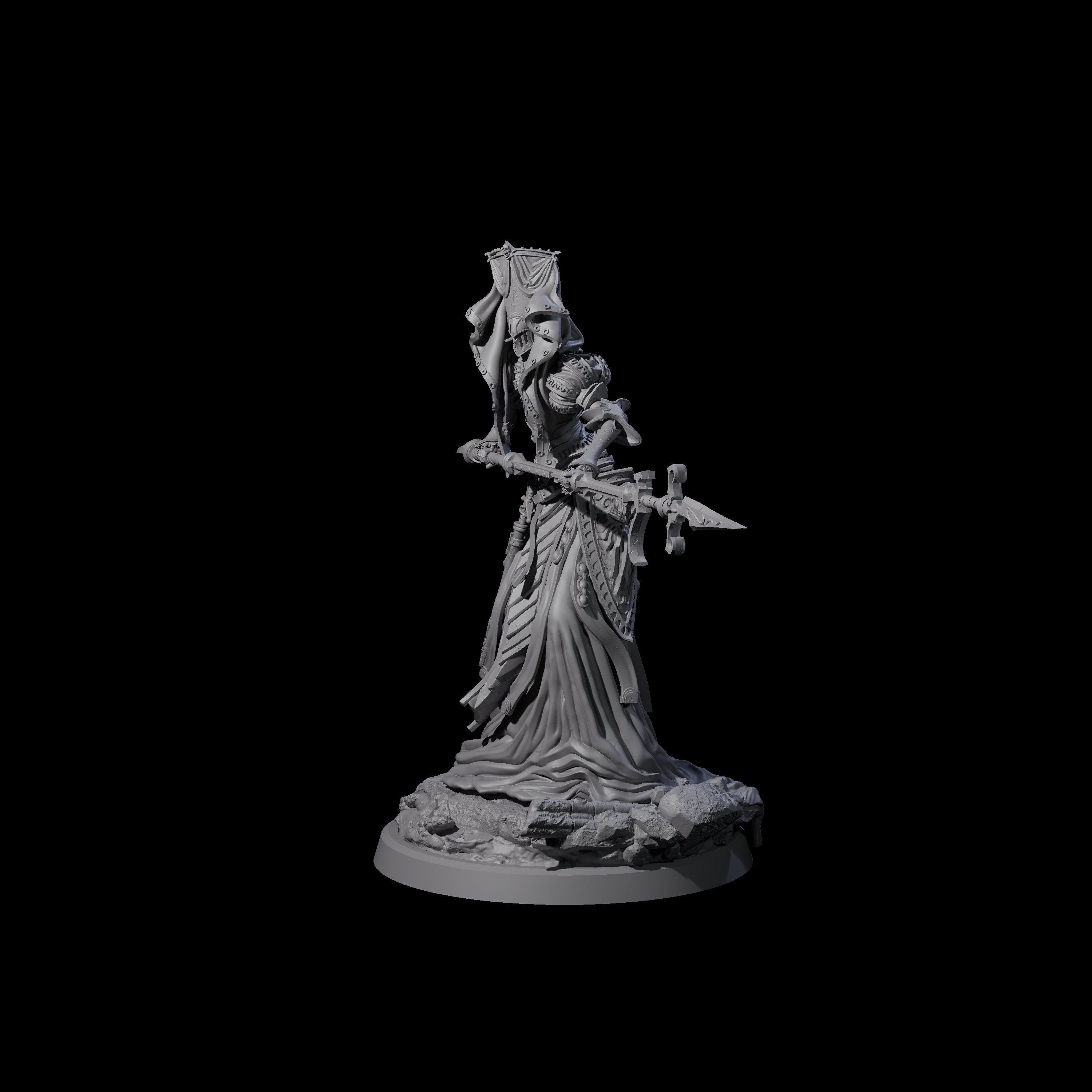 Fallen Aasimar Paladin C Miniature for Dungeons and Dragons, Pathfinder or other TTRPGs