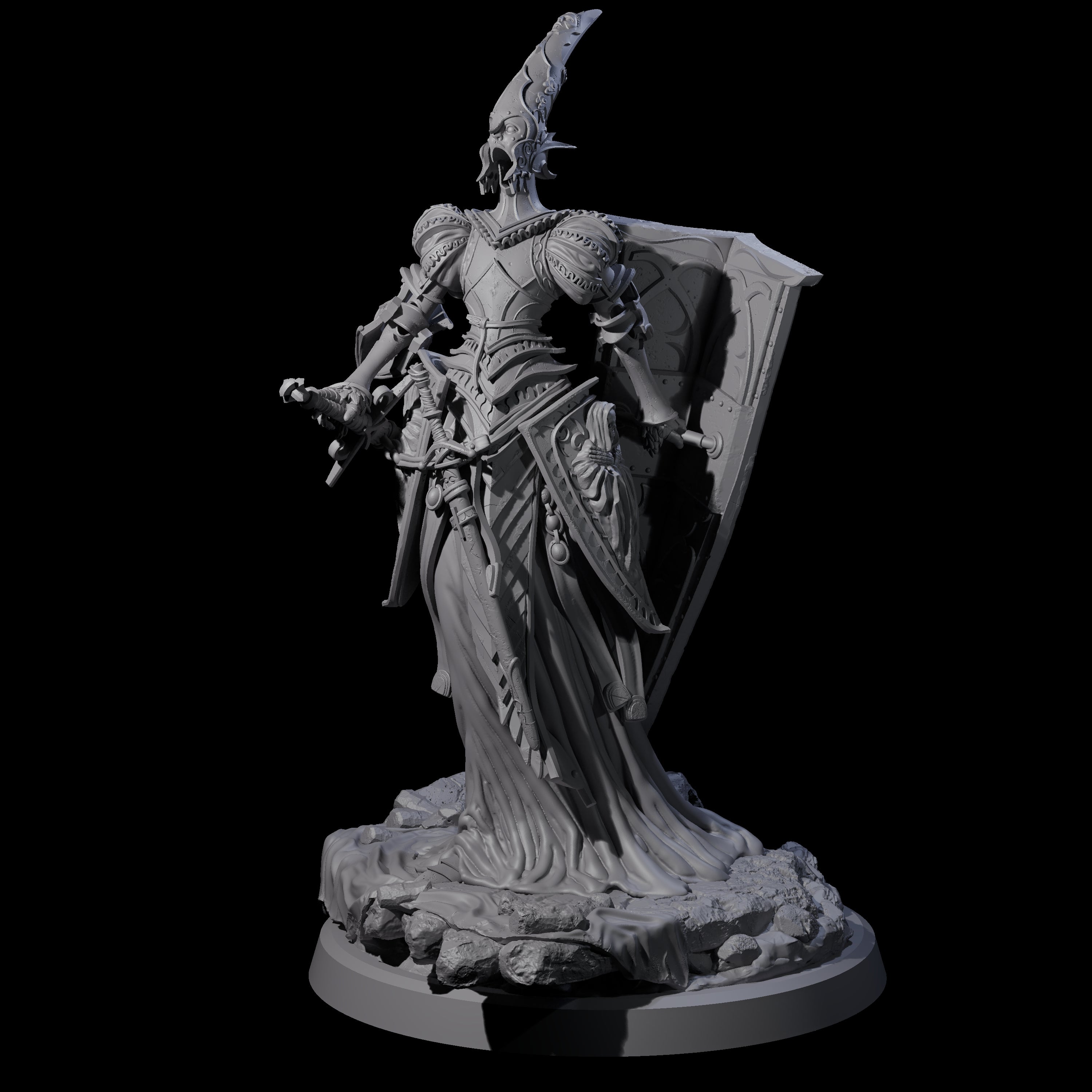 Fallen Aasimar Paladin D Miniature for Dungeons and Dragons, Pathfinder or other TTRPGs