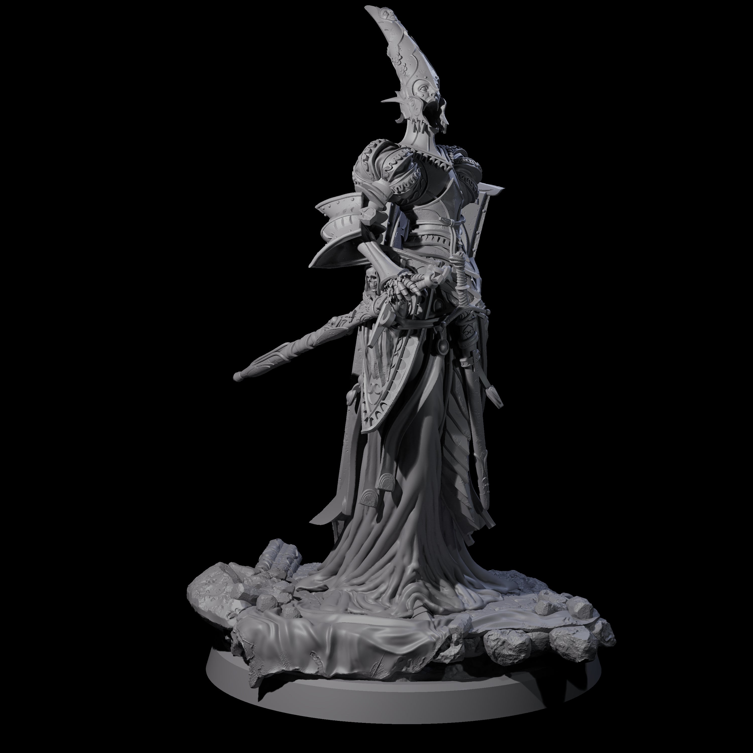 Fallen Aasimar Paladin D Miniature for Dungeons and Dragons, Pathfinder or other TTRPGs