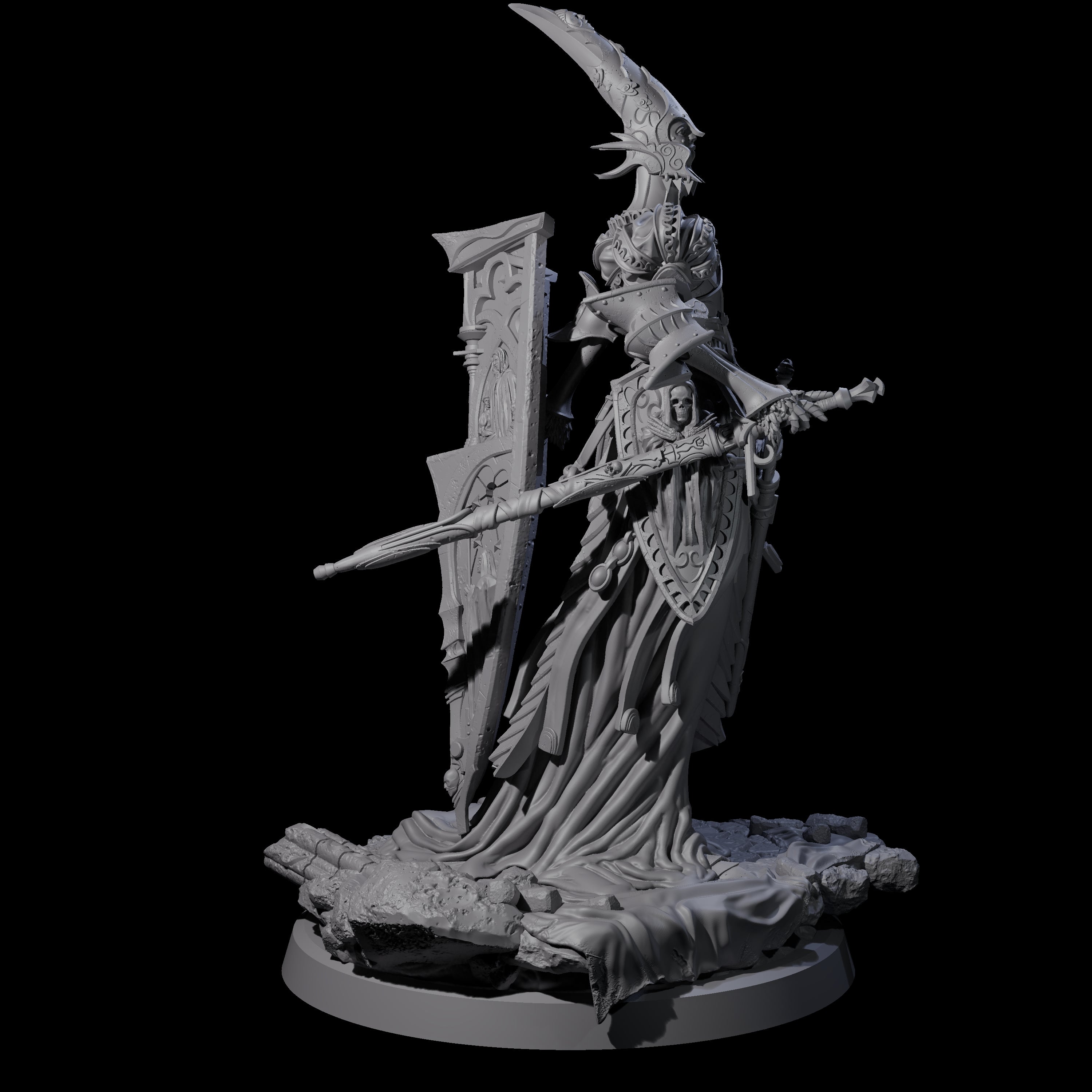 Fallen Aasimar Paladin D Miniature for Dungeons and Dragons, Pathfinder or other TTRPGs