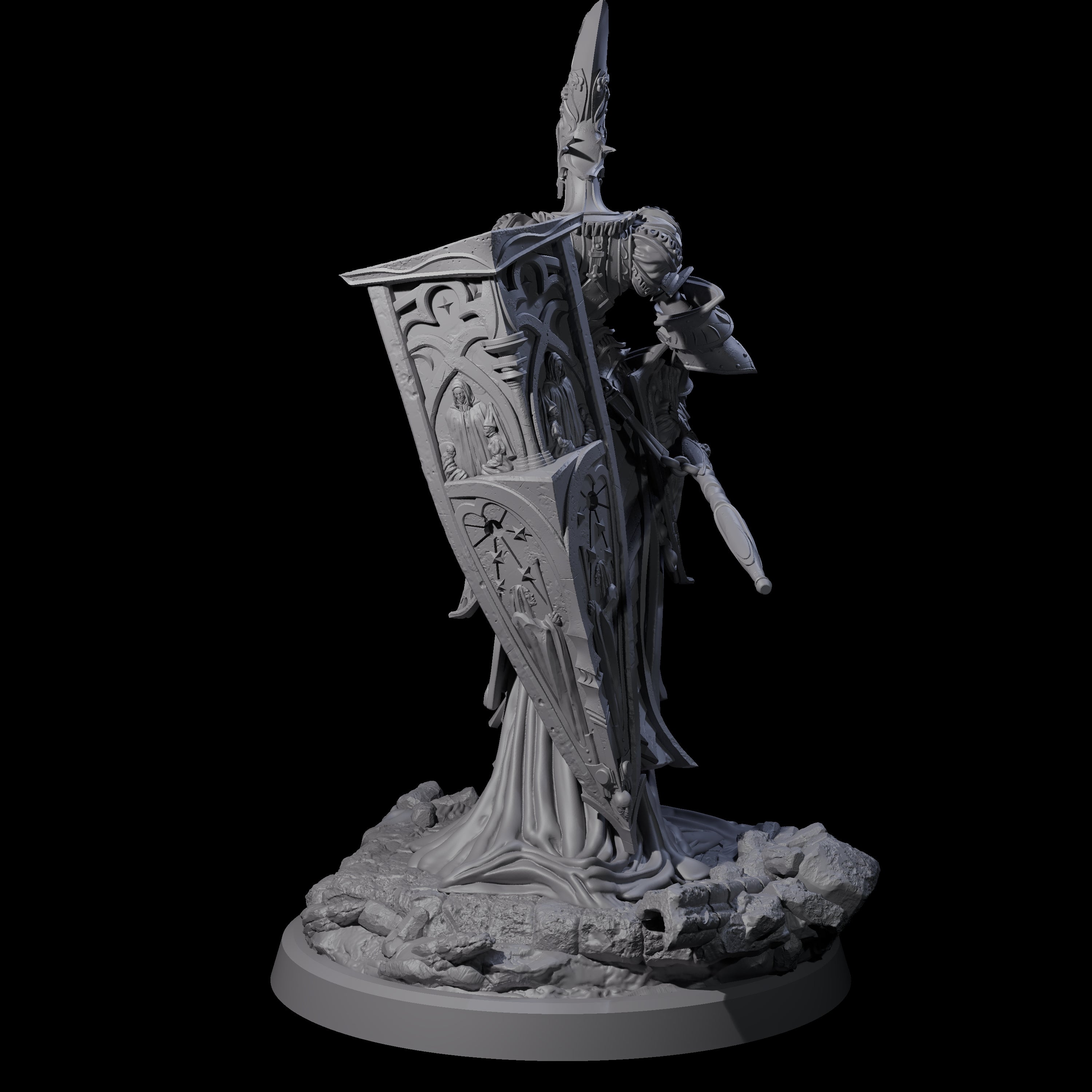 Fallen Aasimar Paladin D Miniature for Dungeons and Dragons, Pathfinder or other TTRPGs