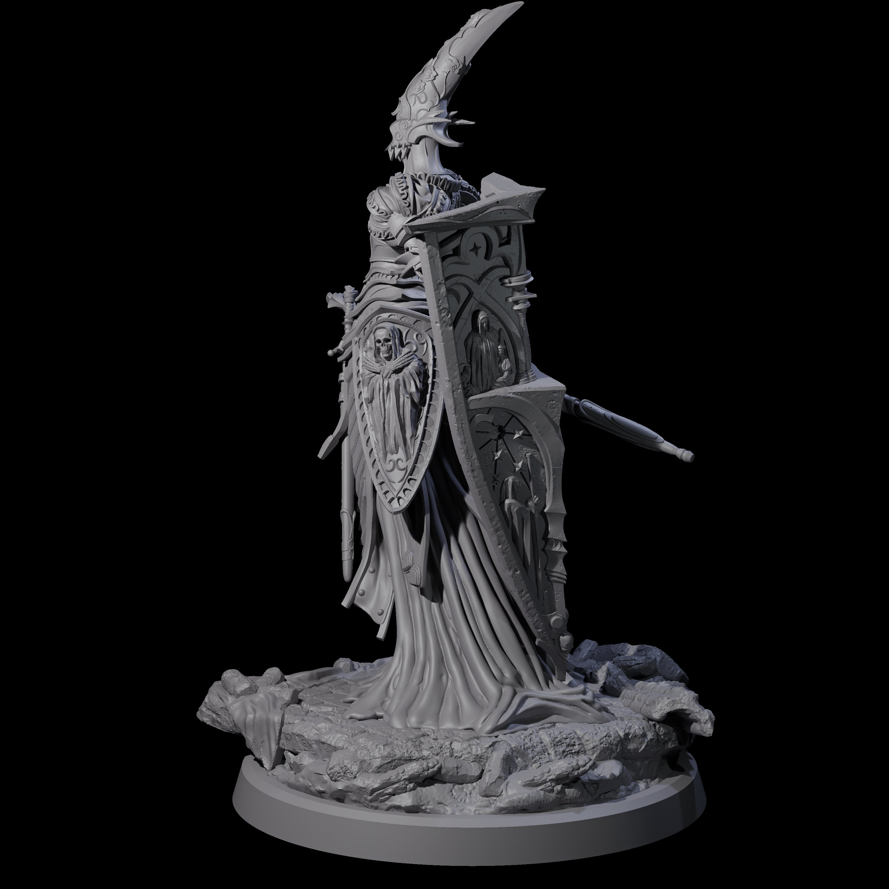 Fallen Aasimar Paladin D Miniature for Dungeons and Dragons, Pathfinder or other TTRPGs