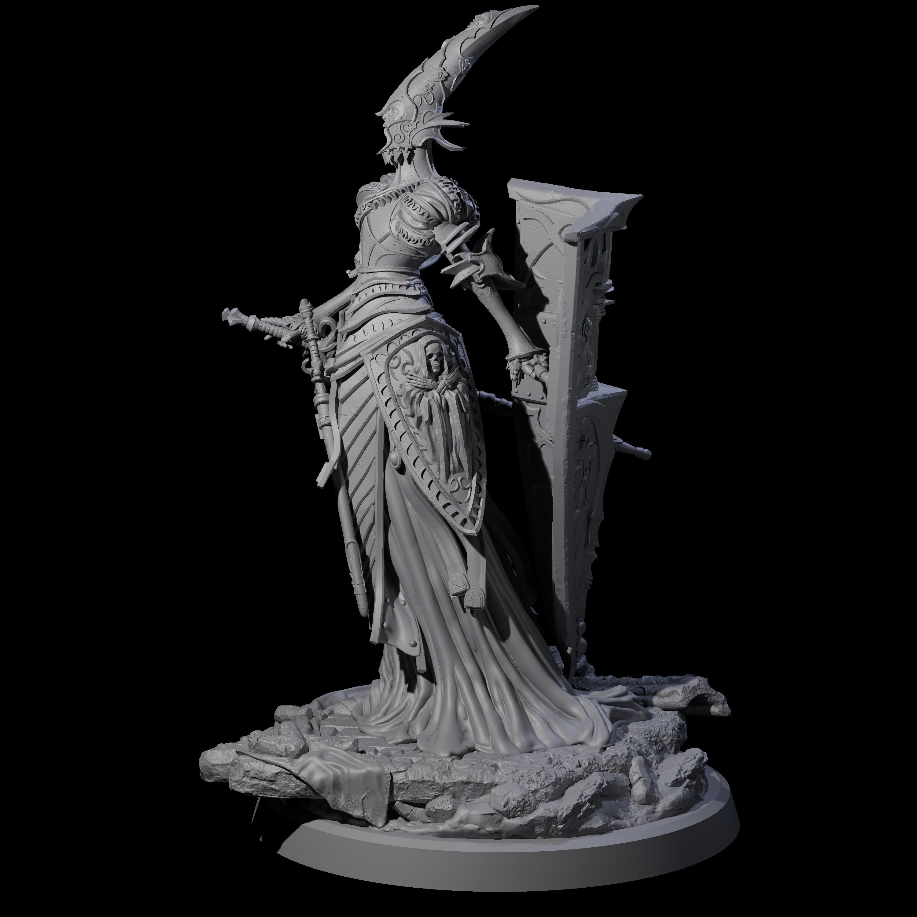 Fallen Aasimar Paladin D Miniature for Dungeons and Dragons, Pathfinder or other TTRPGs