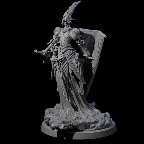 Fallen Aasimar Paladin D Miniature for Dungeons and Dragons, Pathfinder or other TTRPGs