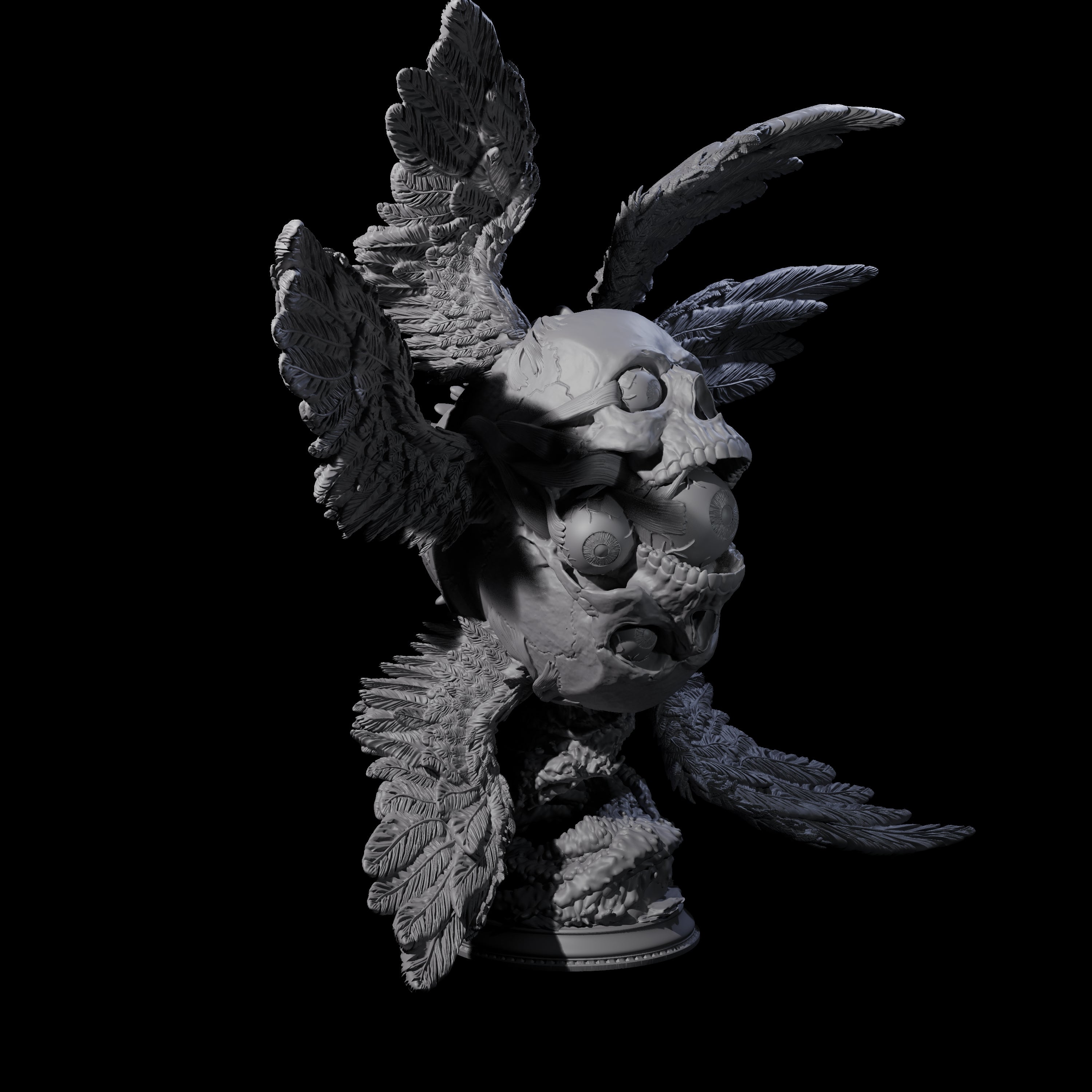 Fallen Death Angel Miniature for Dungeons and Dragons, Pathfinder or other TTRPGs